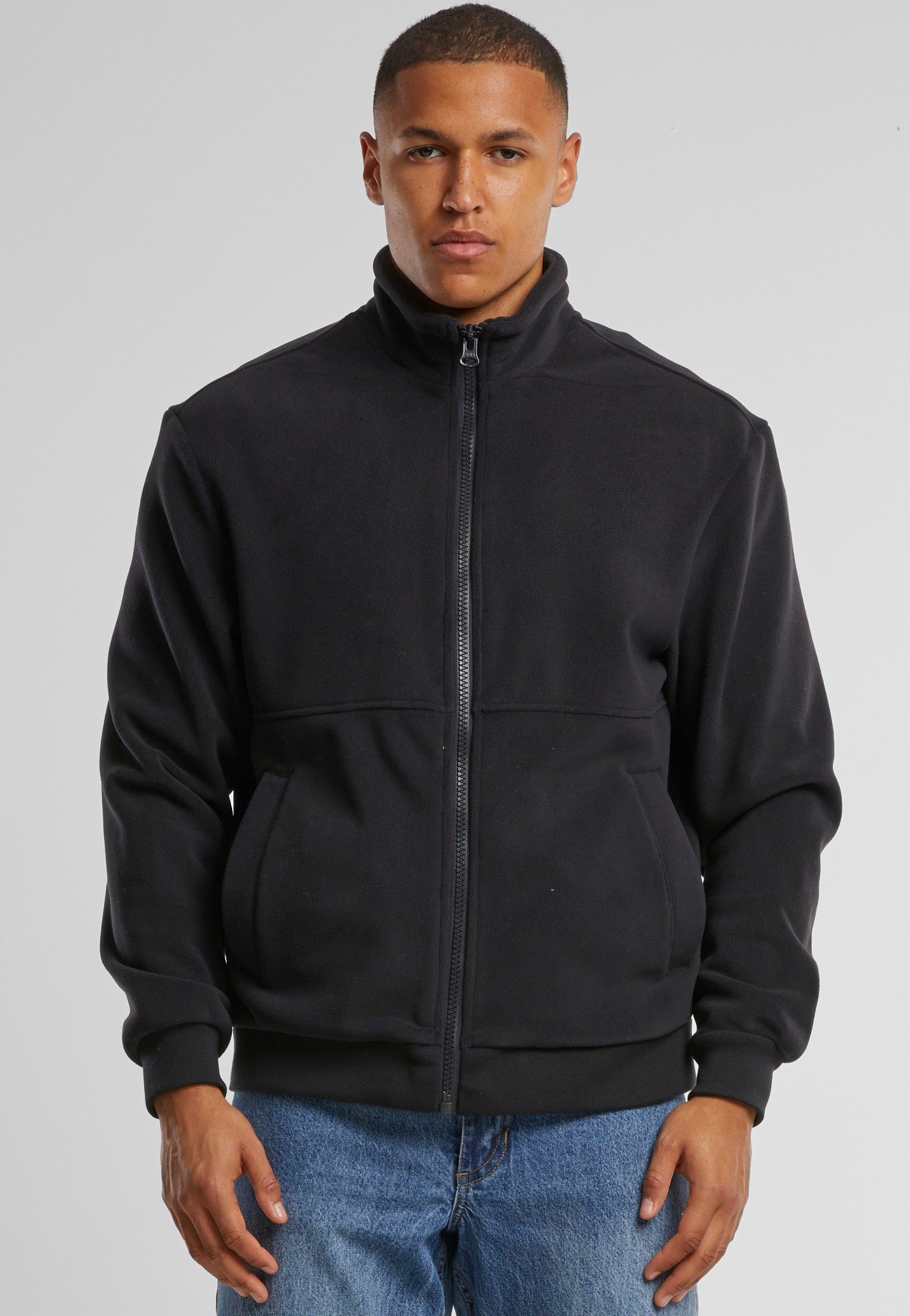 Urban Classics - Colour Block Polar Fleece Black/Black - Jacket Cheap Sale Excellent