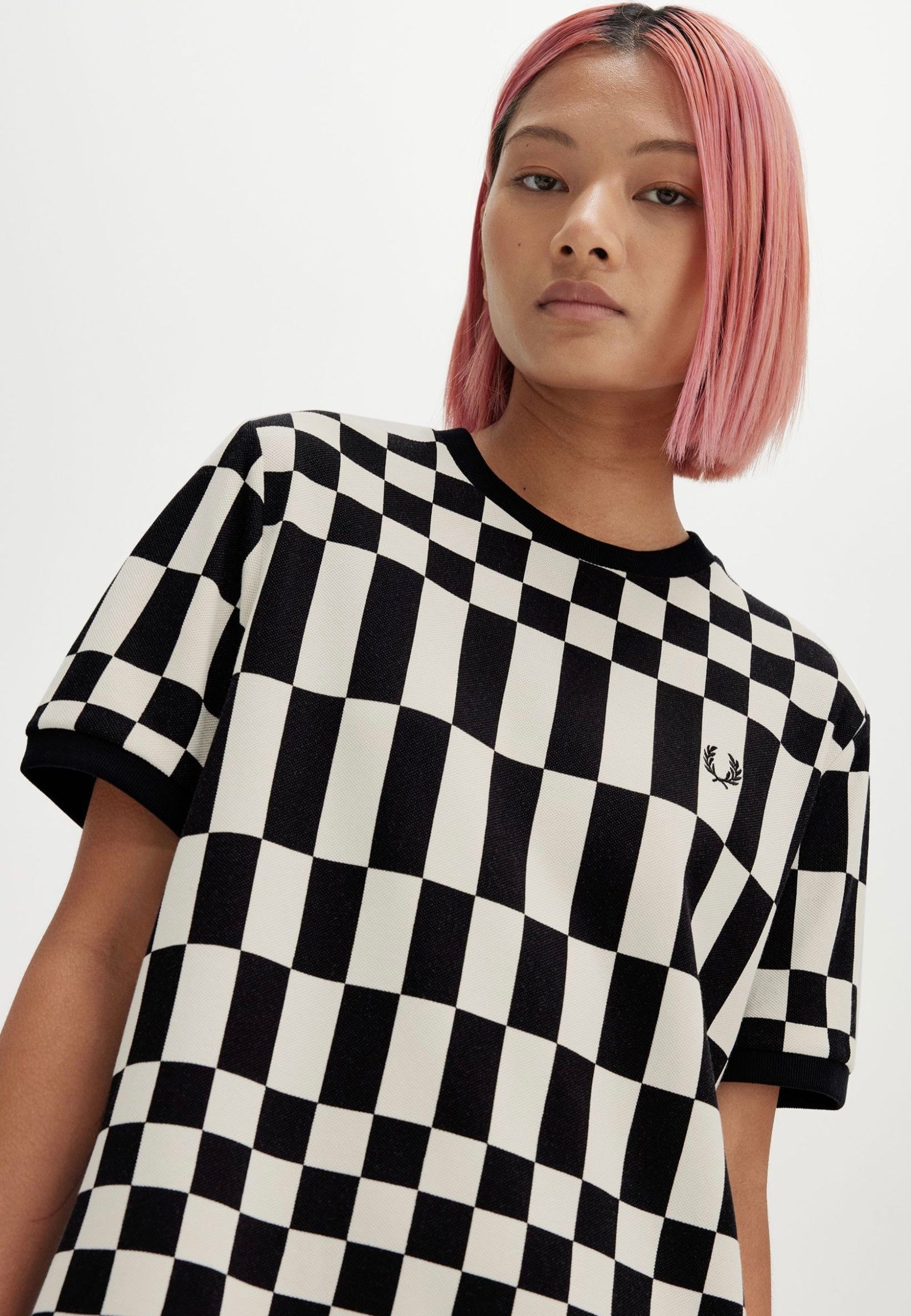 Fred Perry - Chequerboard Pqu Black - Dress Latest Collections Sale Online