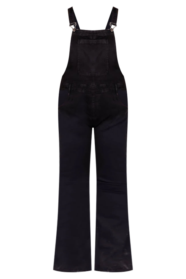 My Baby Loves Me Black Flared Overalls FINAL SALE Sale With Mastercard