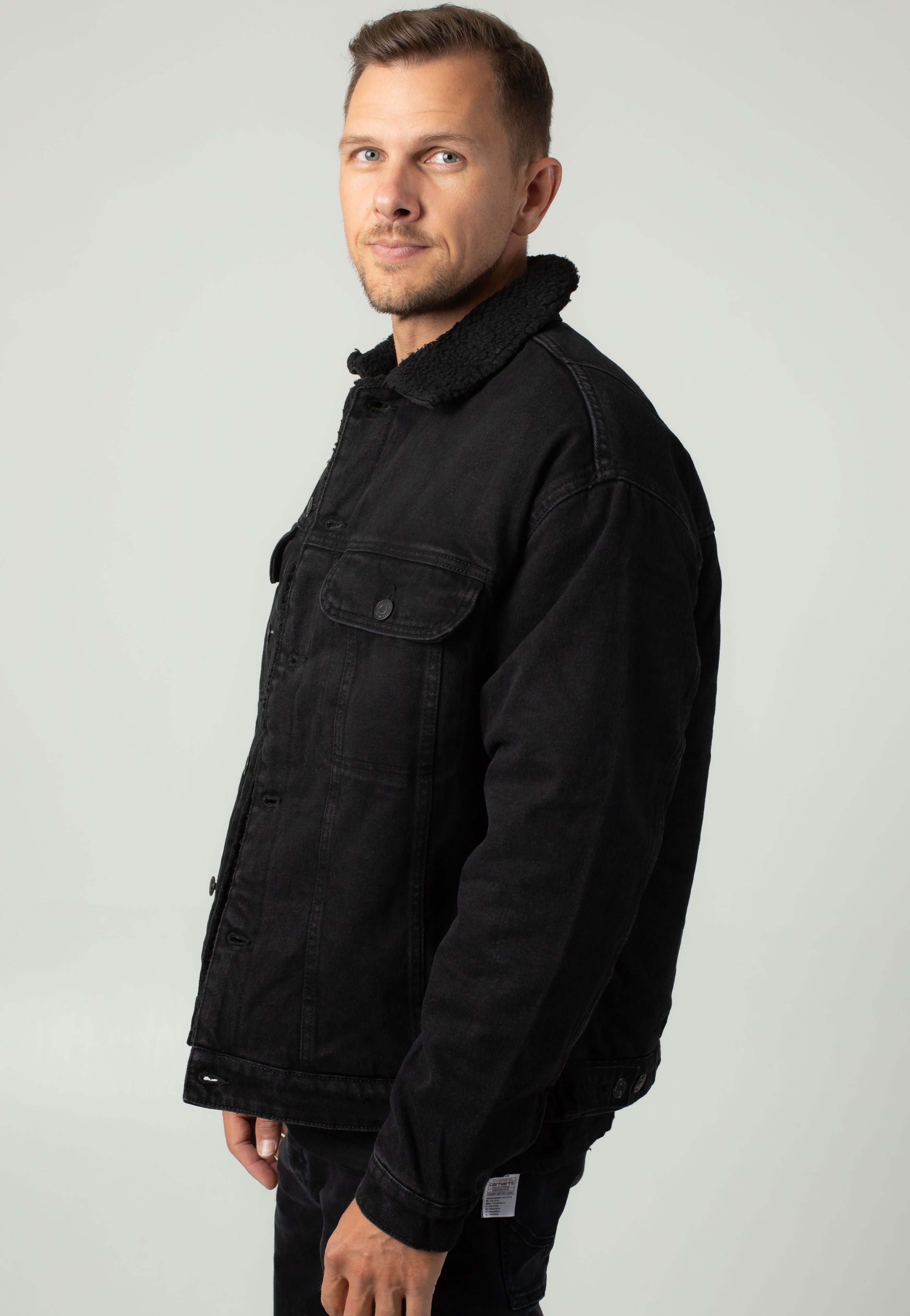 Only & Sons - Wilson Sherpa Black Denim - Jeans Jacket Outlet Collections