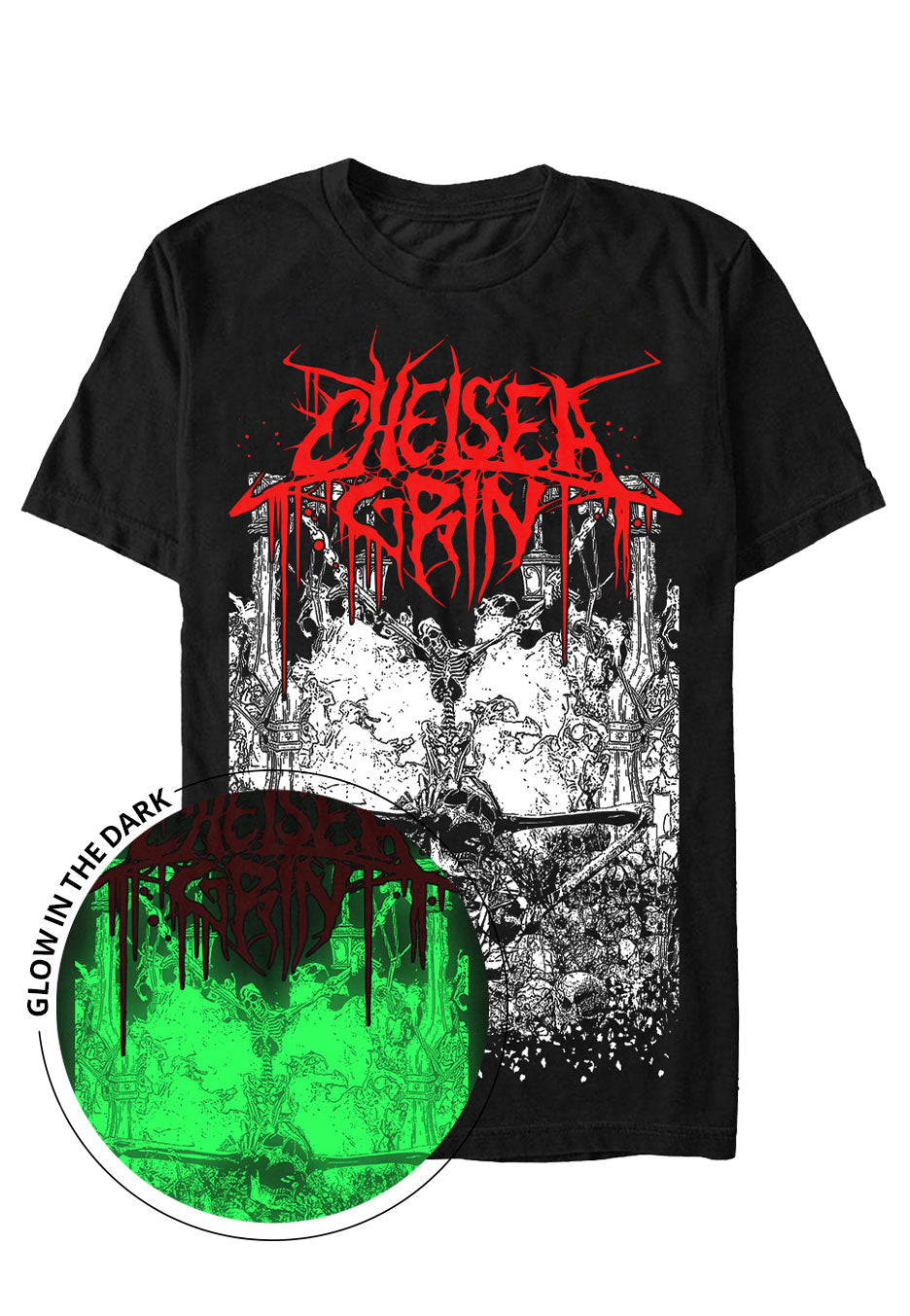 Chelsea Grin - Skeleton Inferno Glow In The Dark - T-Shirt Best Place To Buy