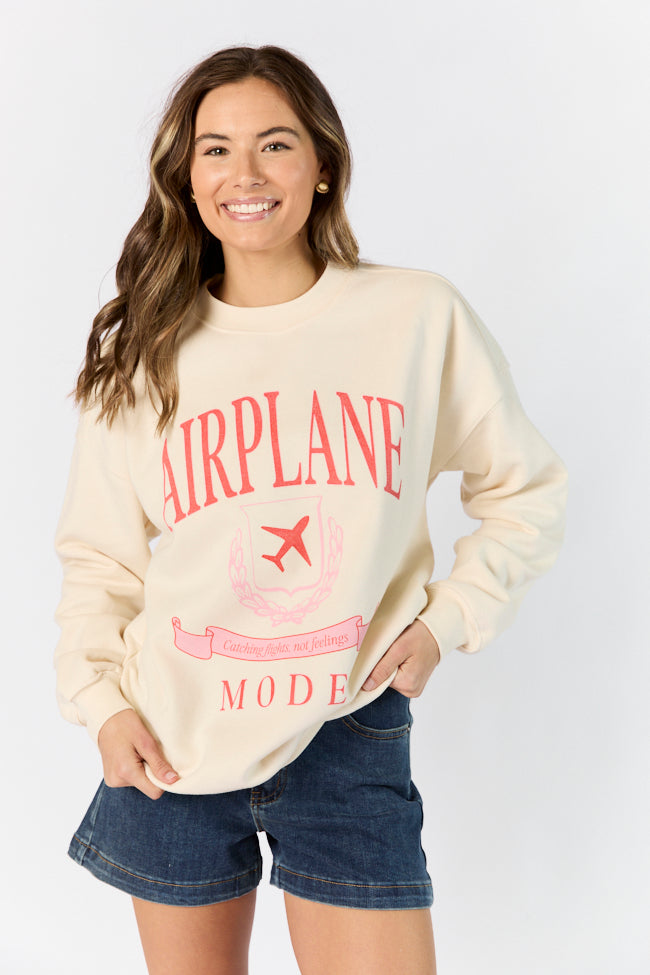 Airplane Mode Sweet Cream Oversized Graphic Sweatshirt Free Shipping Largest Supplier