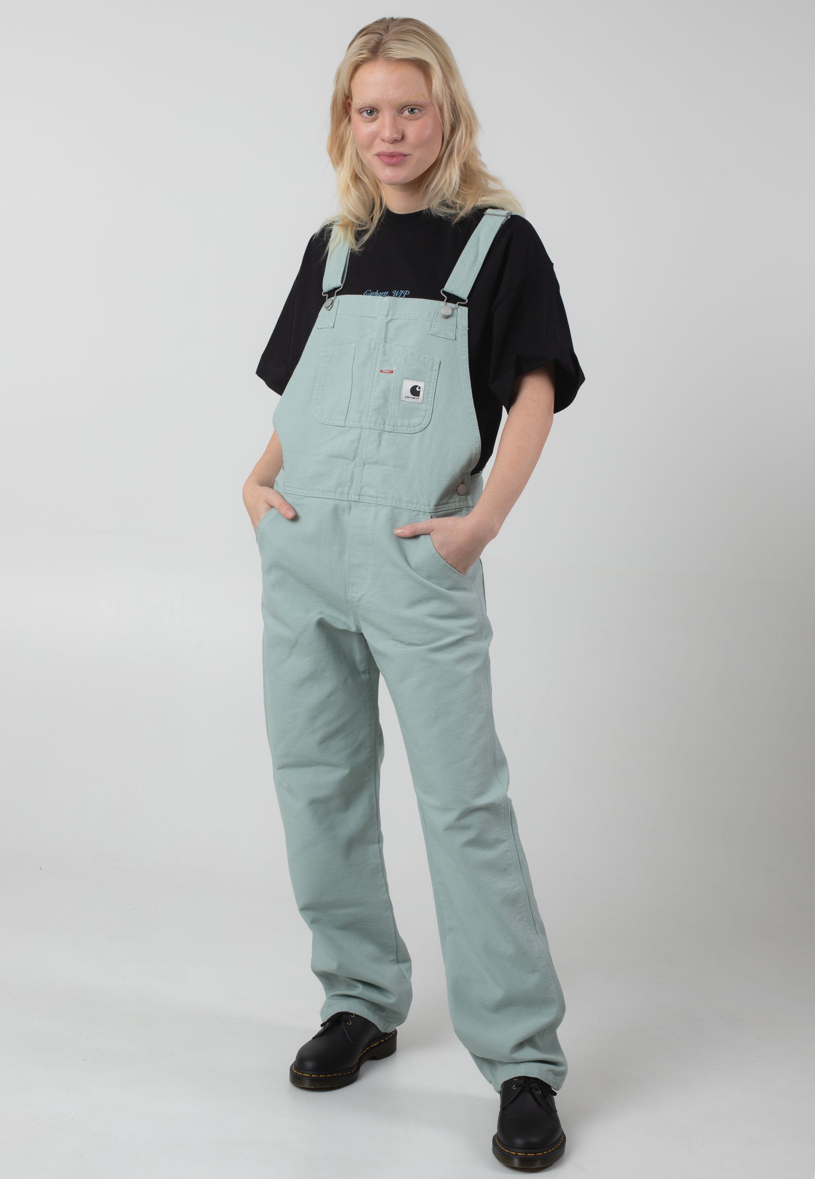 Carhartt WIP - W' Bib Straight Rinsed Frosted Green - Dungarees