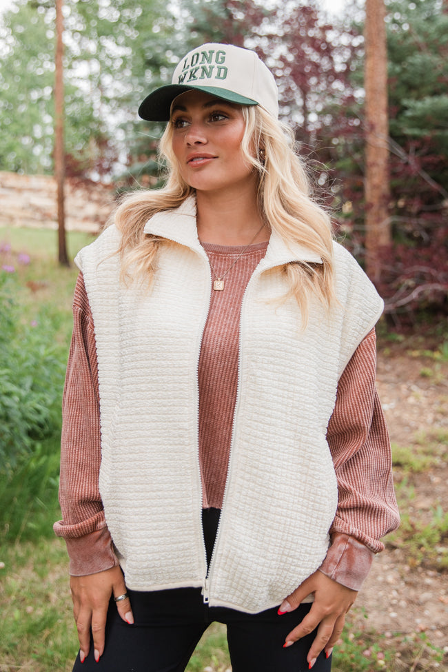 Make The Call Cream Quilted Vest FINAL SALE Online Online Outlet Sale