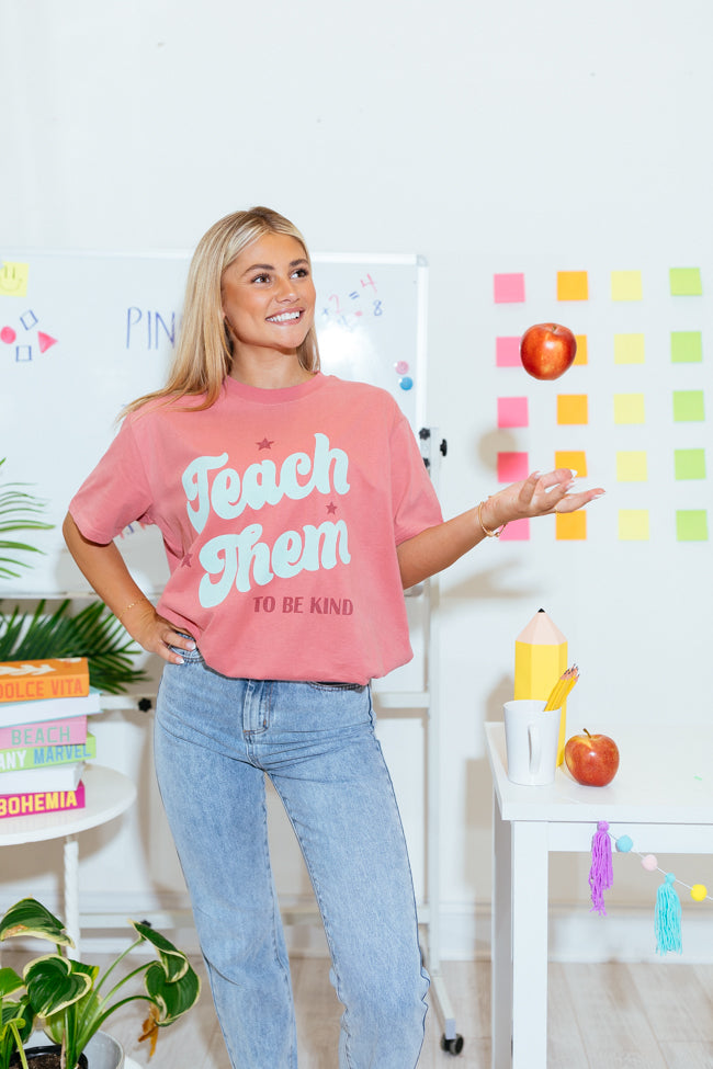 Teach Them To Be Kind Brick Oversized Graphic Tee Official Site Cheap Online