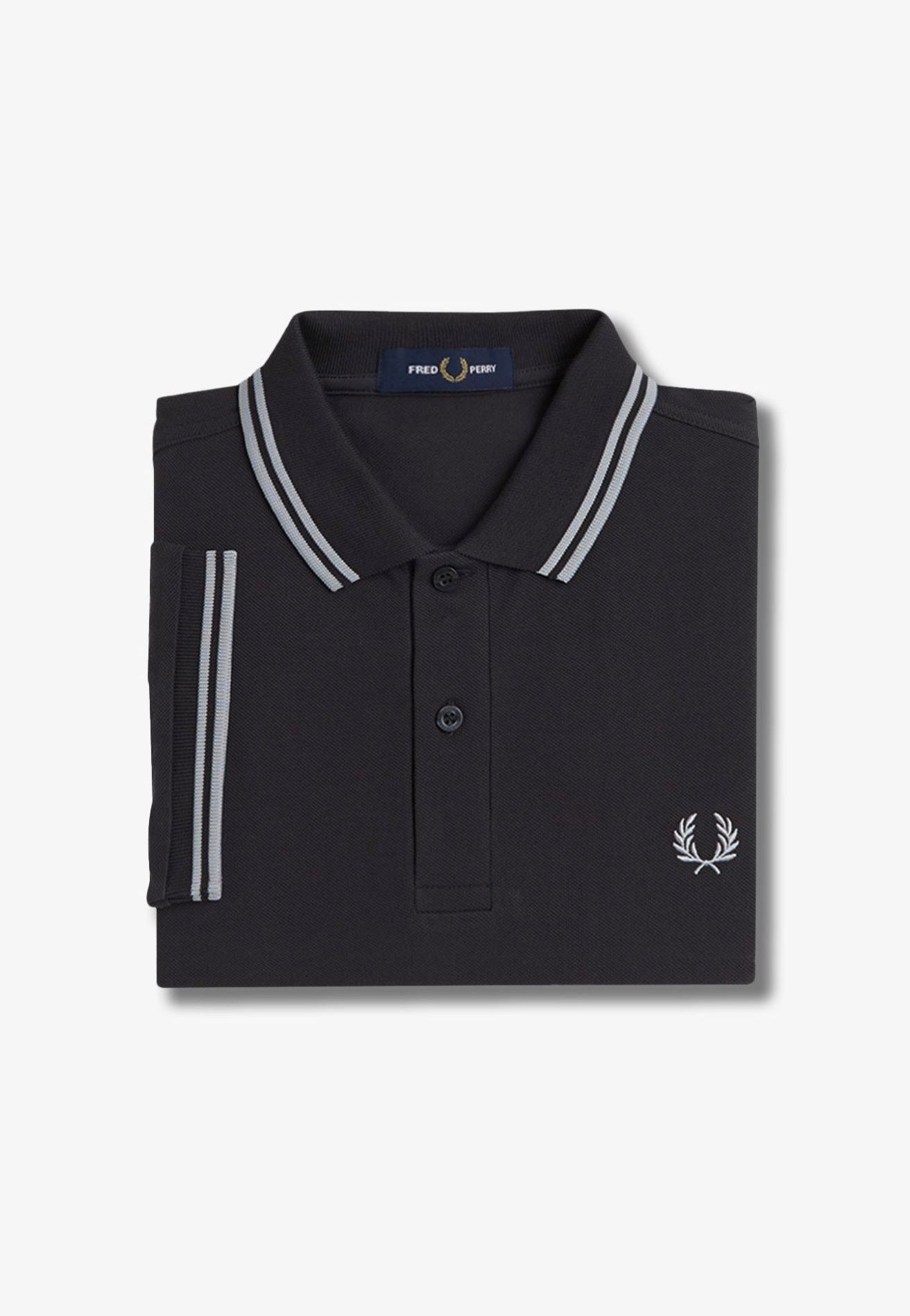 Fred Perry - The Twin Tipped Anchgrey/Limesto - Polo Outlet Official Site