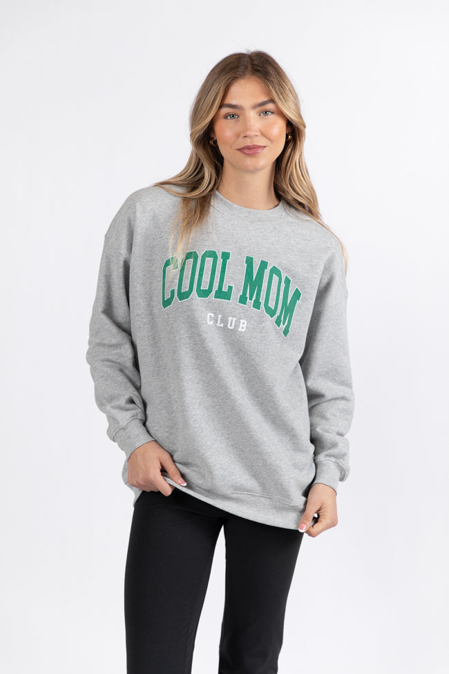 Cool Mom Club Light Grey Oversized Graphic Sweatshirt Cheap Sale 2025