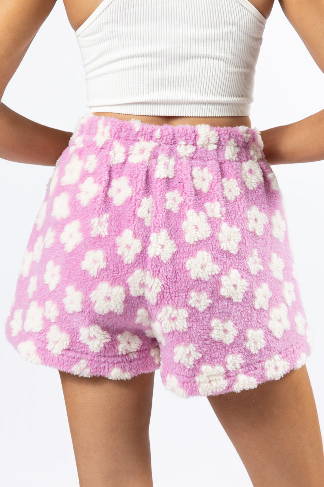 Front Runner Purple Floral Sherpa Pull On Shorts SALE Amazon Footaction