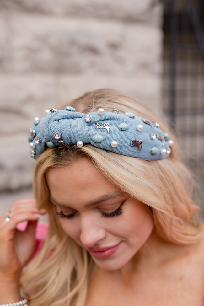 Denim and Boots Headband Discount Pay With Paypal