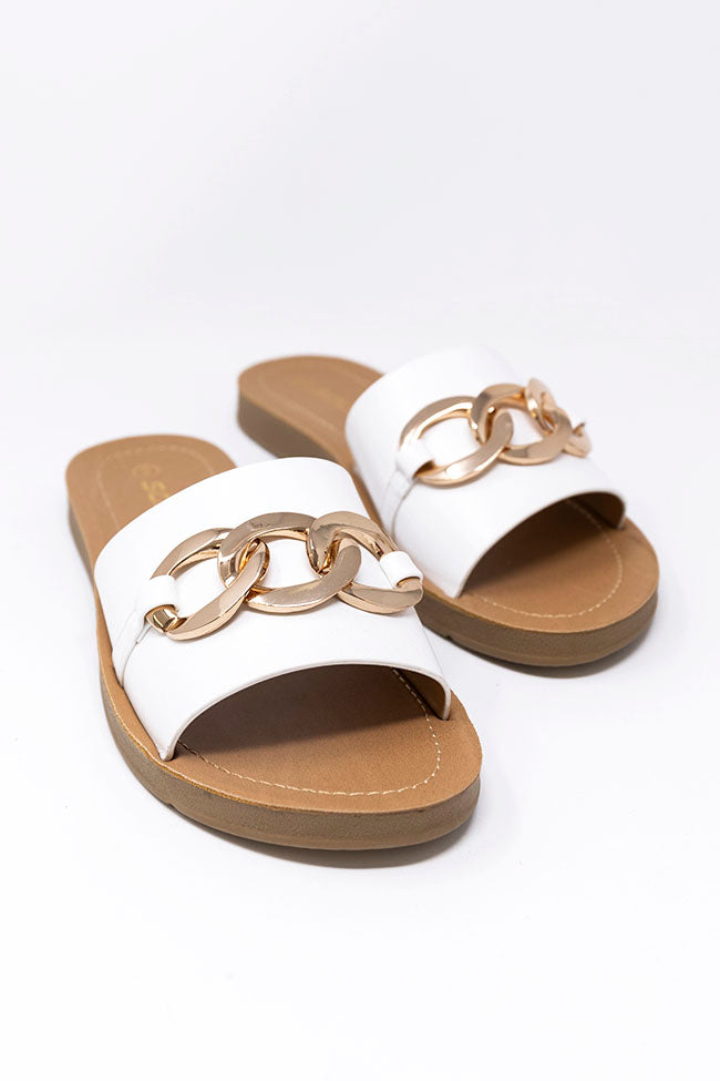 Bree White Chain Sandals FINAL SALE Really Cheap Shoes Online