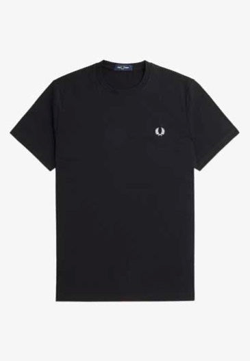 Fred Perry - Rear Powder Laurel Graphic Black - T-Shirt Comfortable