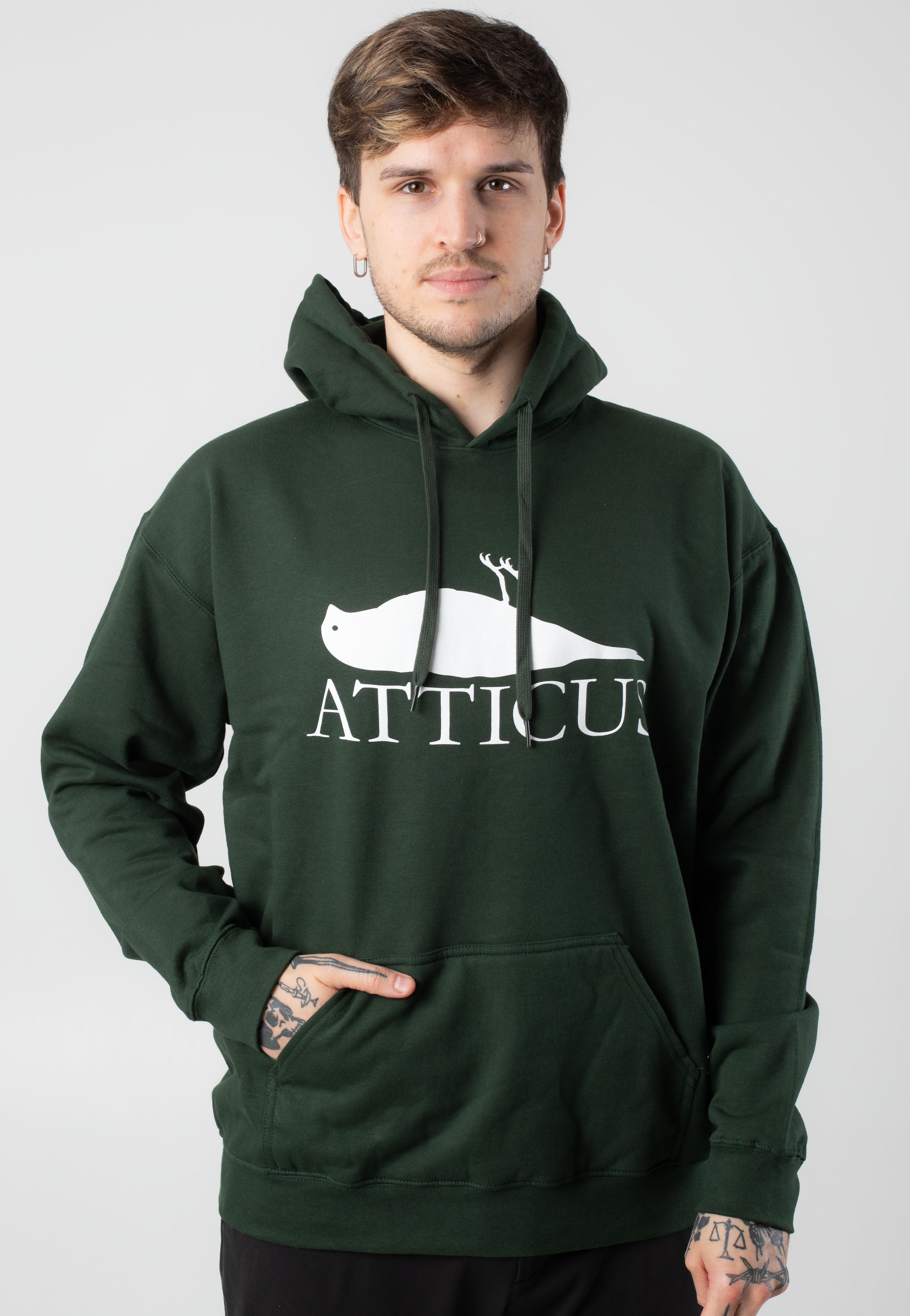 Atticus - Brand Logo Forest Green - Hoodie Sale Shop Offer