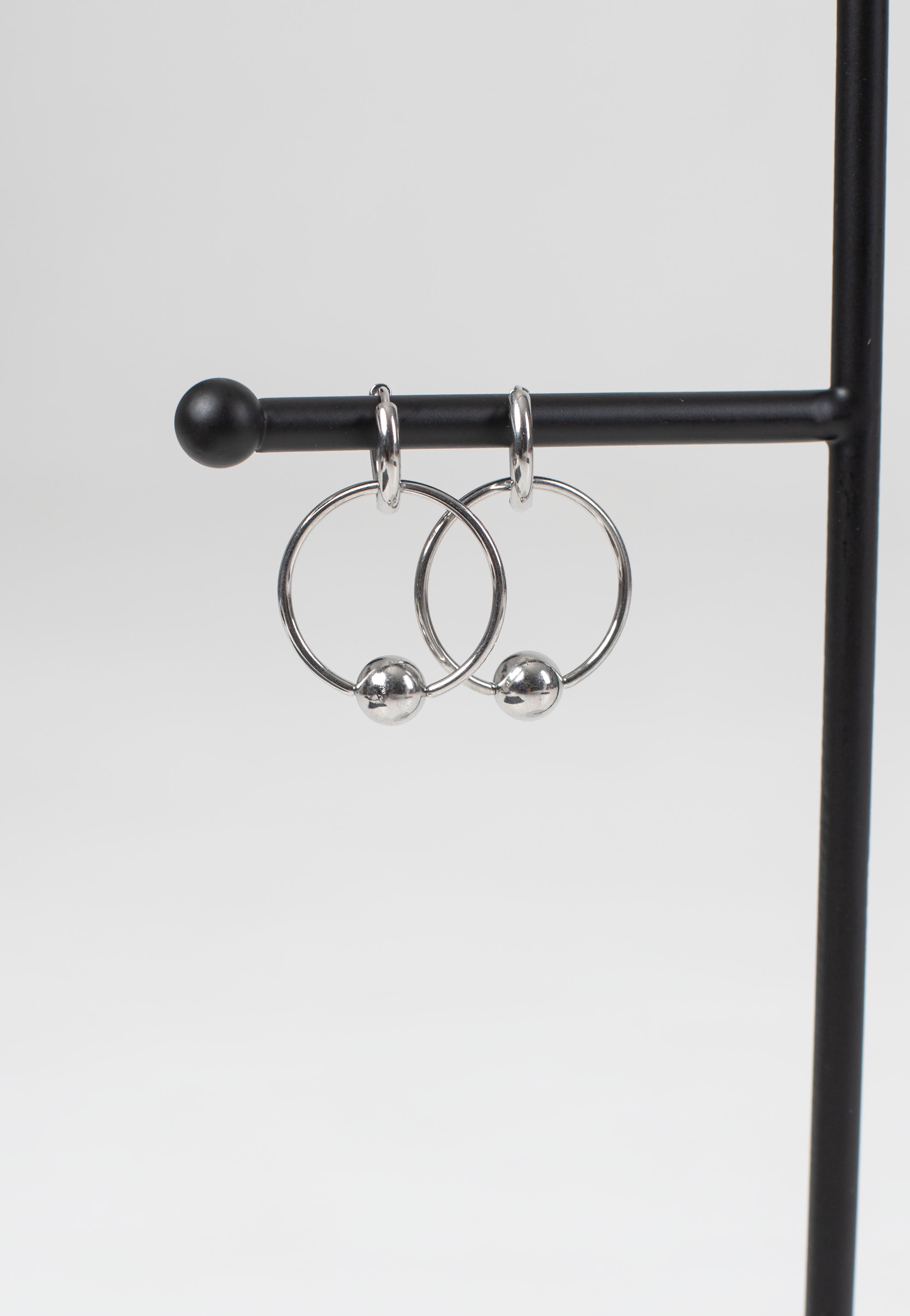 Wildcat - Little Ball Closure Hoops 22mm Silver - Earrings Cheap Get Authentic