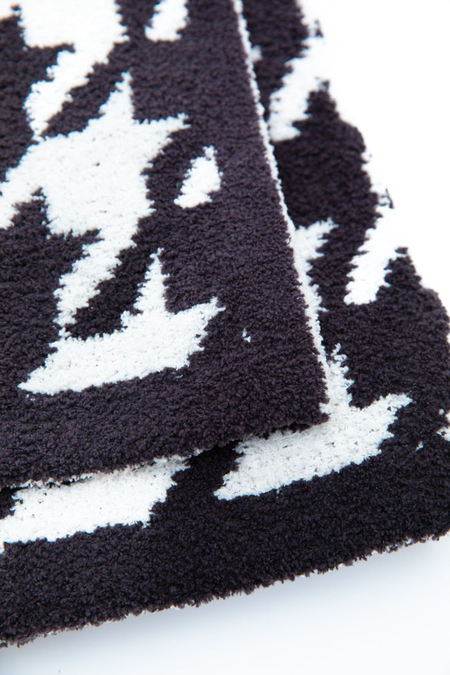 Make Me Believe Black Houndstooth Blanket SALE Outlet New Arrival