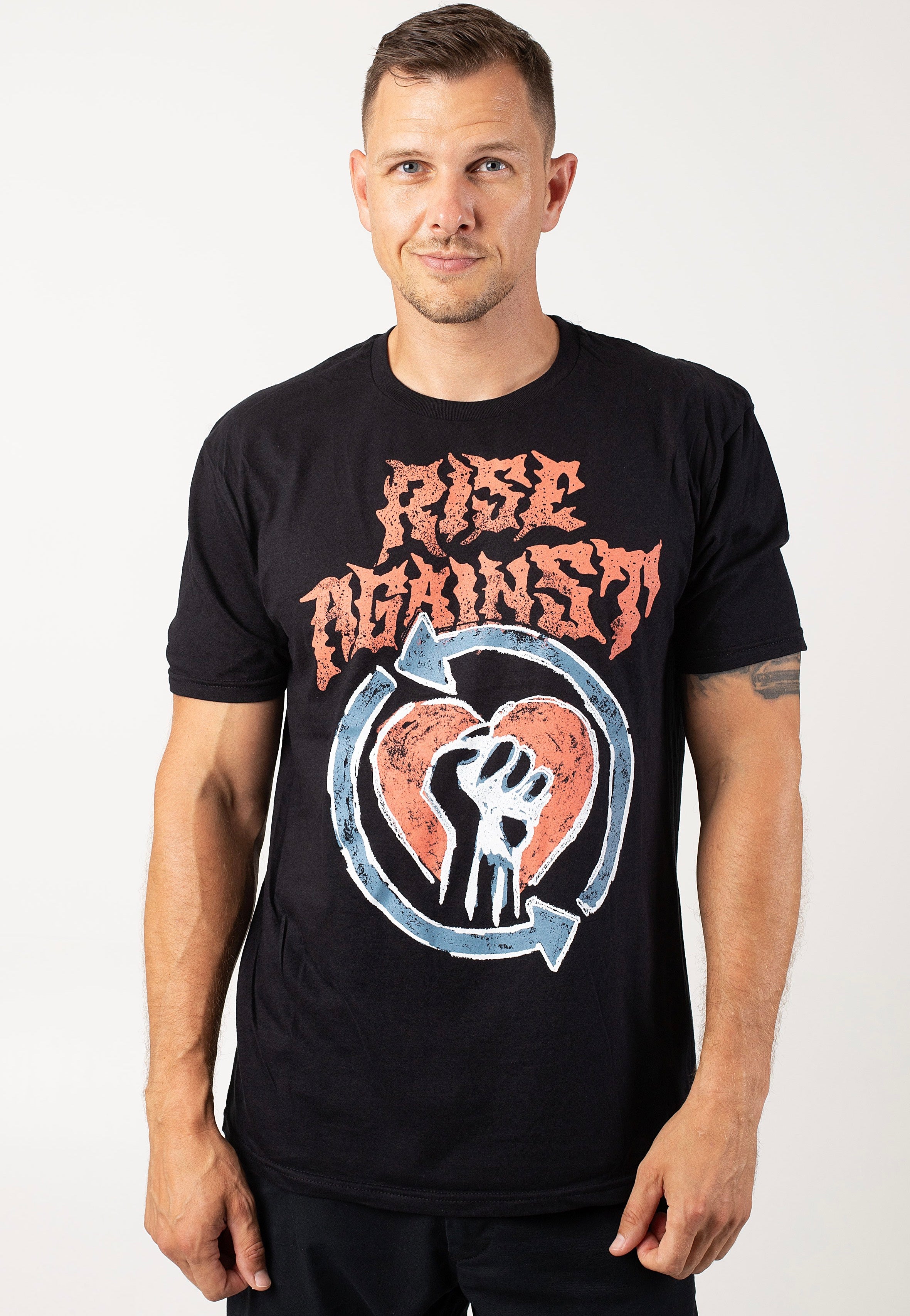 Rise Against - Chalk Heartfist - T-Shirt Discount Pay With Paypal