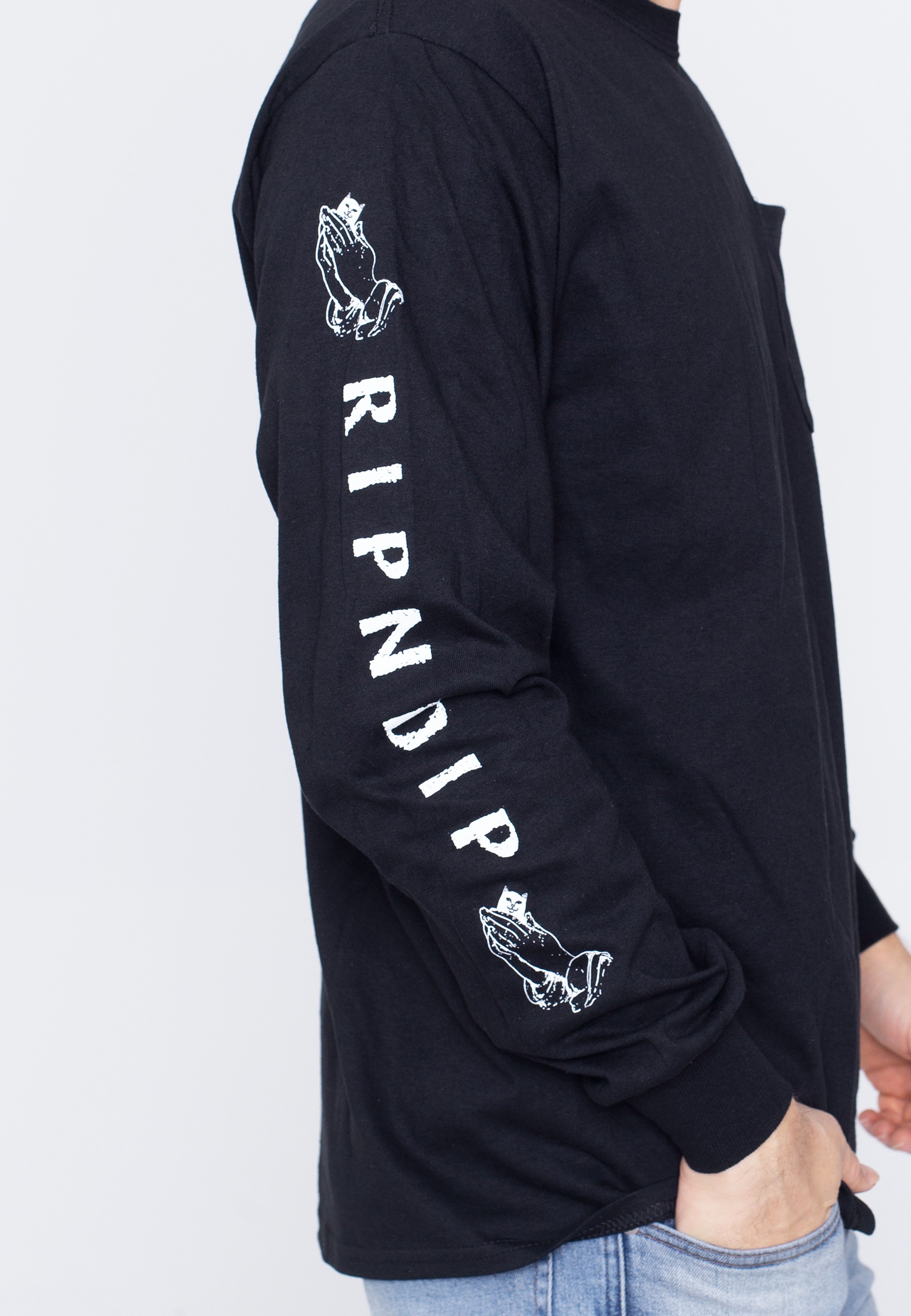 RIPNDIP - Lord Nermal Pocket Black - Longsleeve Cheap Sale Excellent