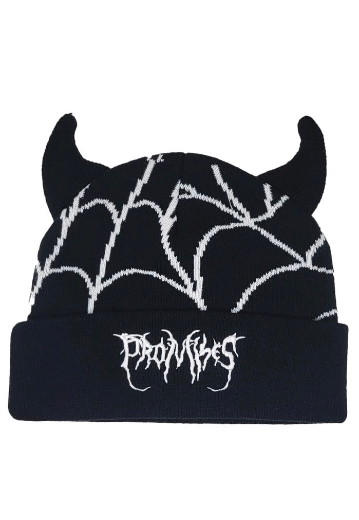 Broken Promises - Spiderweb Devil Horn Black - Beanie Sale Lowest Pice