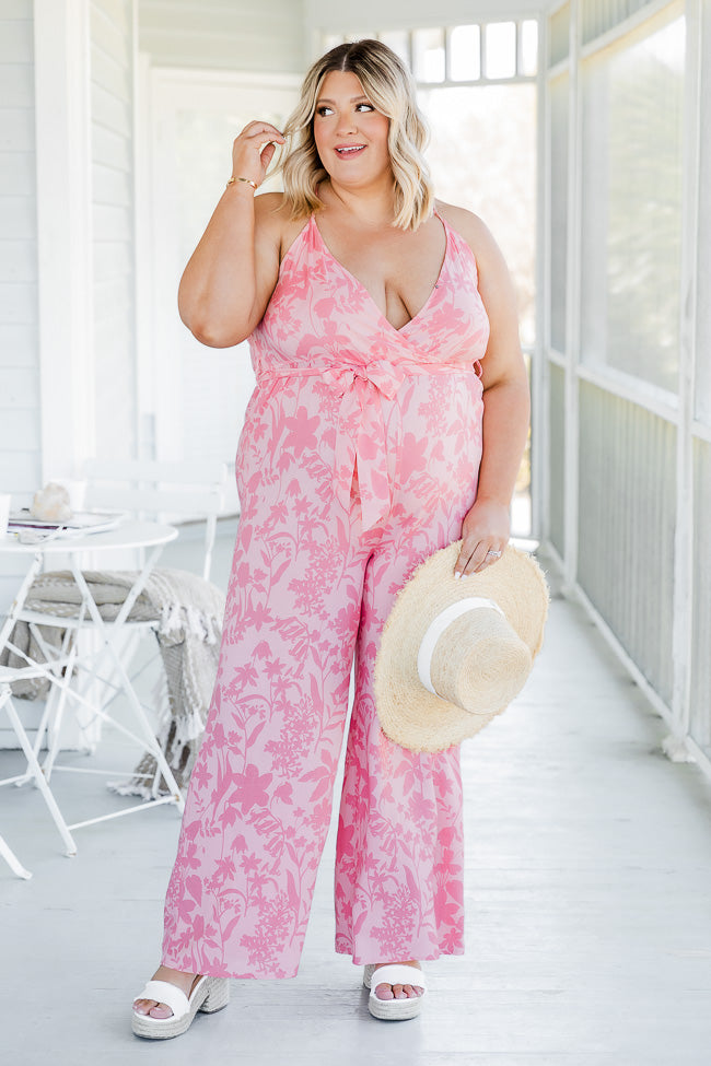 Sweet But Salty Pink Floral Jumpsuit FINAL SALE Cheap Excellent