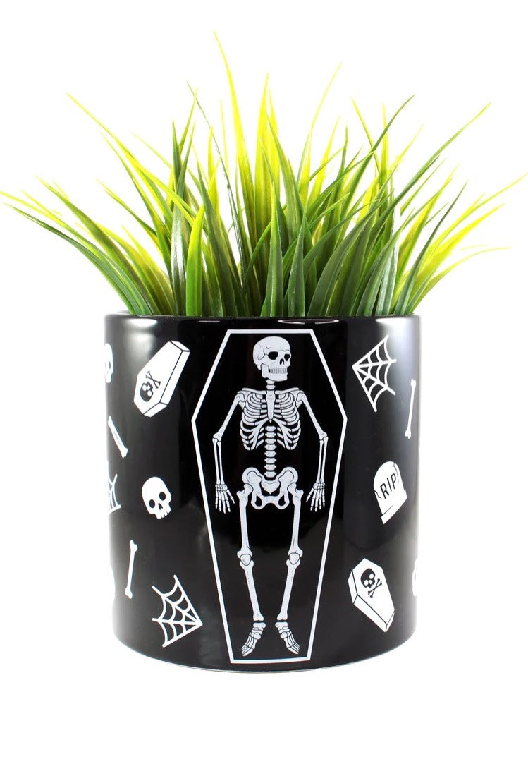 Sourpuss Clothing - Skeleton Black - Plant Container Buy Cheap Largest Supplier