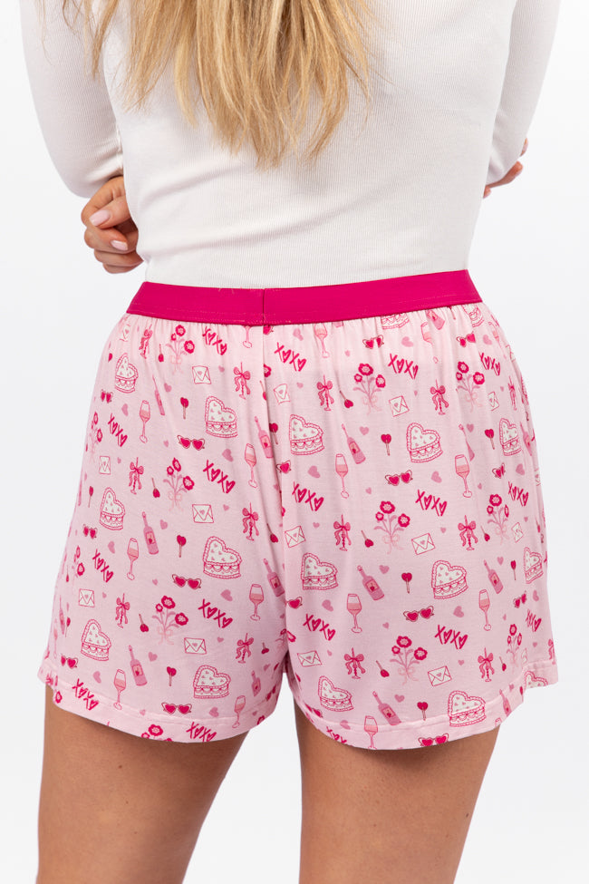 Subtle Hints Valentine's Day Icon Pajama Boxer Shorts FINAL SALE