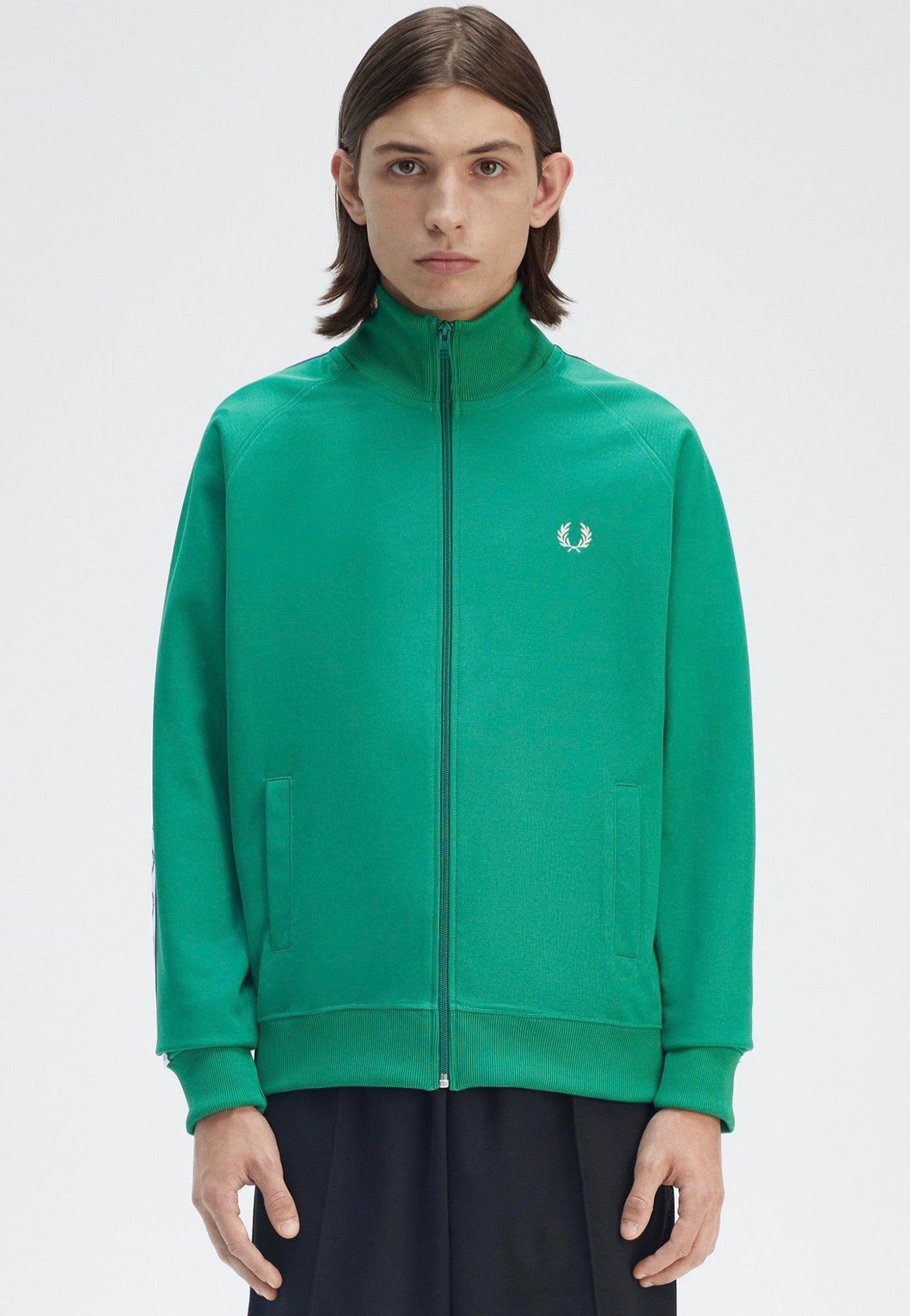 Fred Perry - Taped Track Label Green - Track Jacket Sale Classic