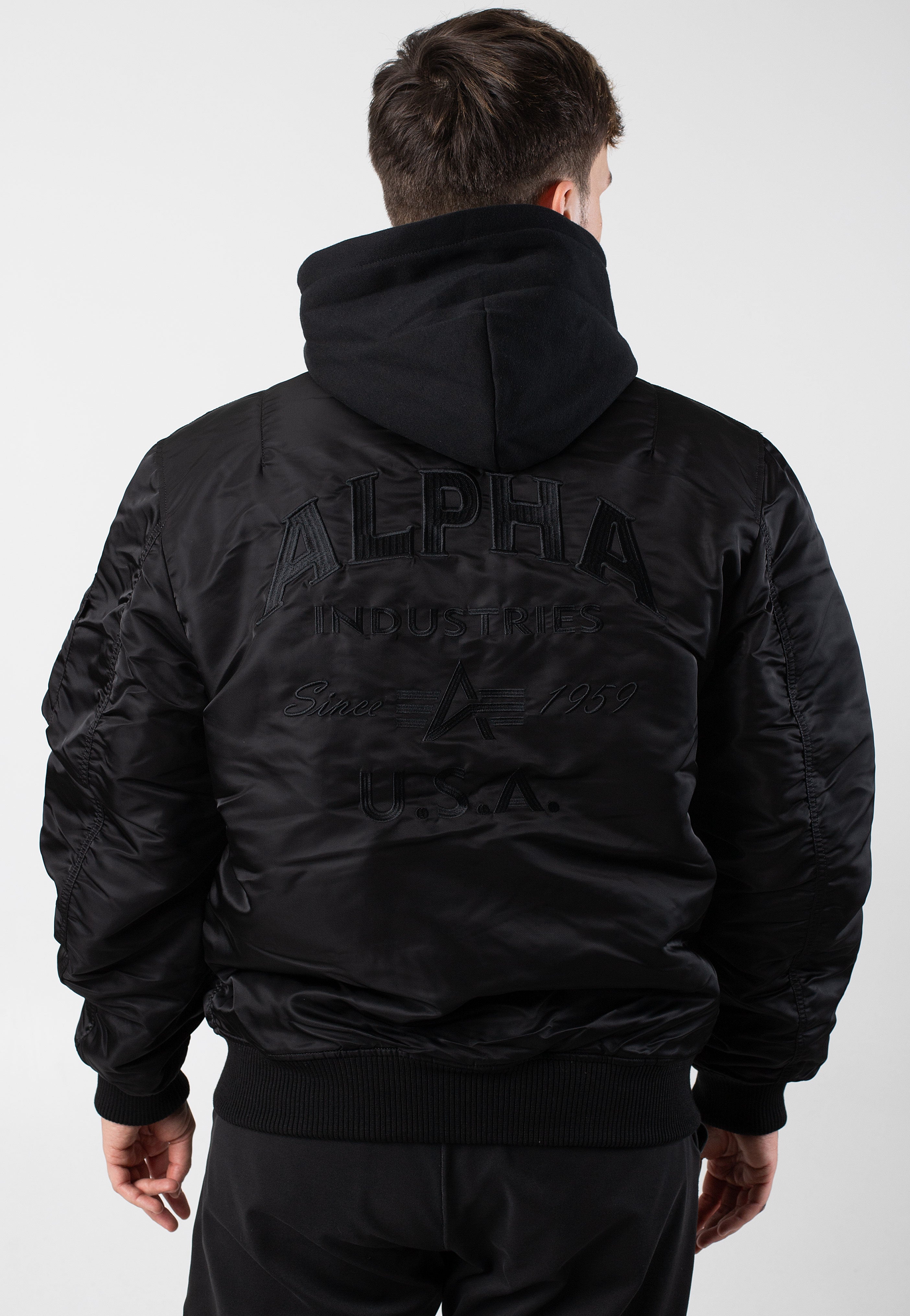 Alpha Industries - MA 1 ZH Back EMB Black - Jacket Cheap Pice Top Quality