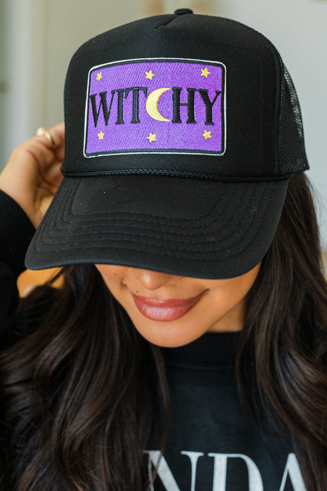 Witchy Patch Black Trucker Hat FINAL SALE Store Sale Online