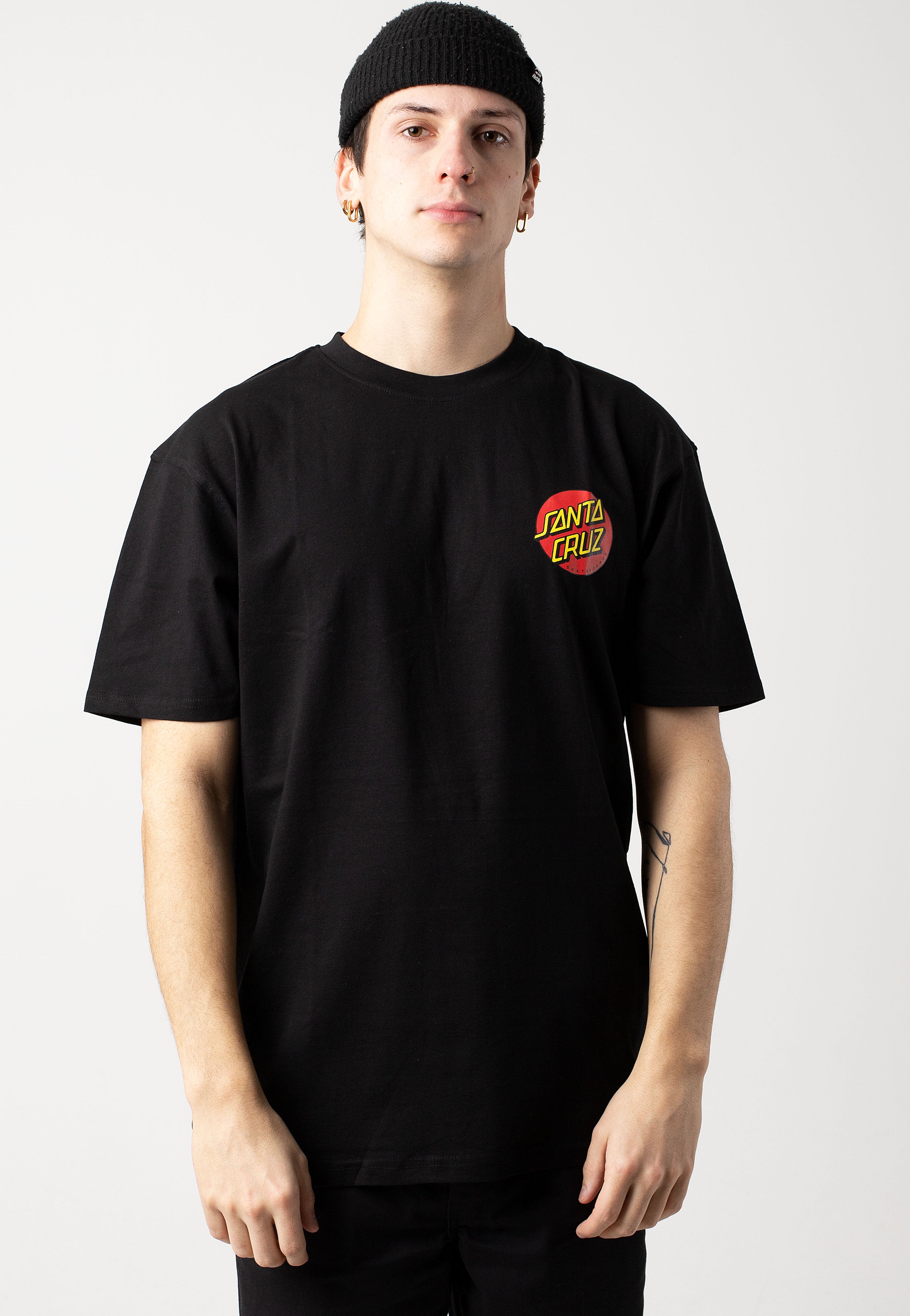 Santa Cruz - Classic Dot Chest Black - T-Shirt Online Online High Quality