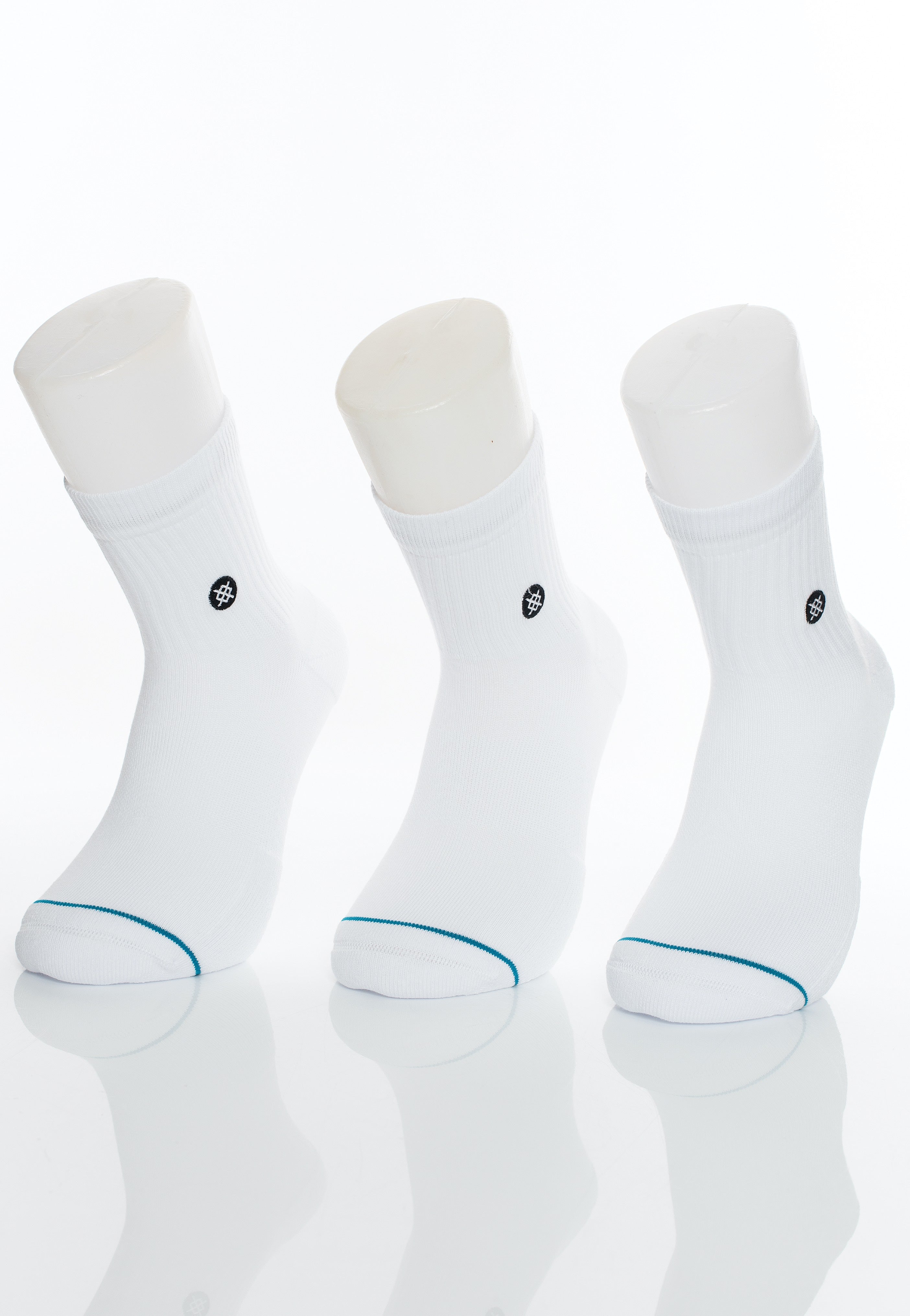 Stance - Icon Quarter Pack Of 3 White - Socks Sale Great Deals