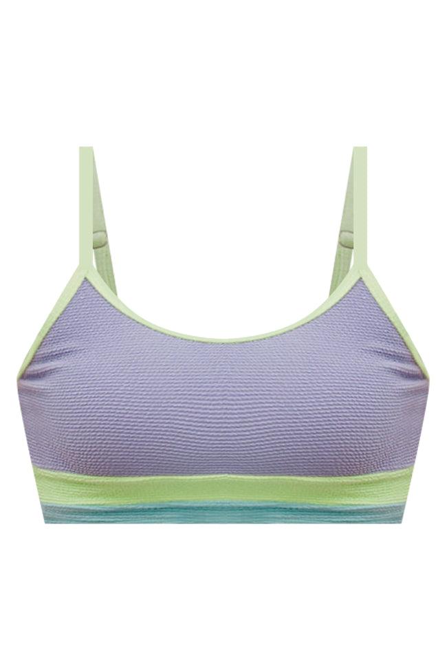 Do Not Disturb Lilac Color Block Bikini Top Footlocker Finishline Cheap Pice