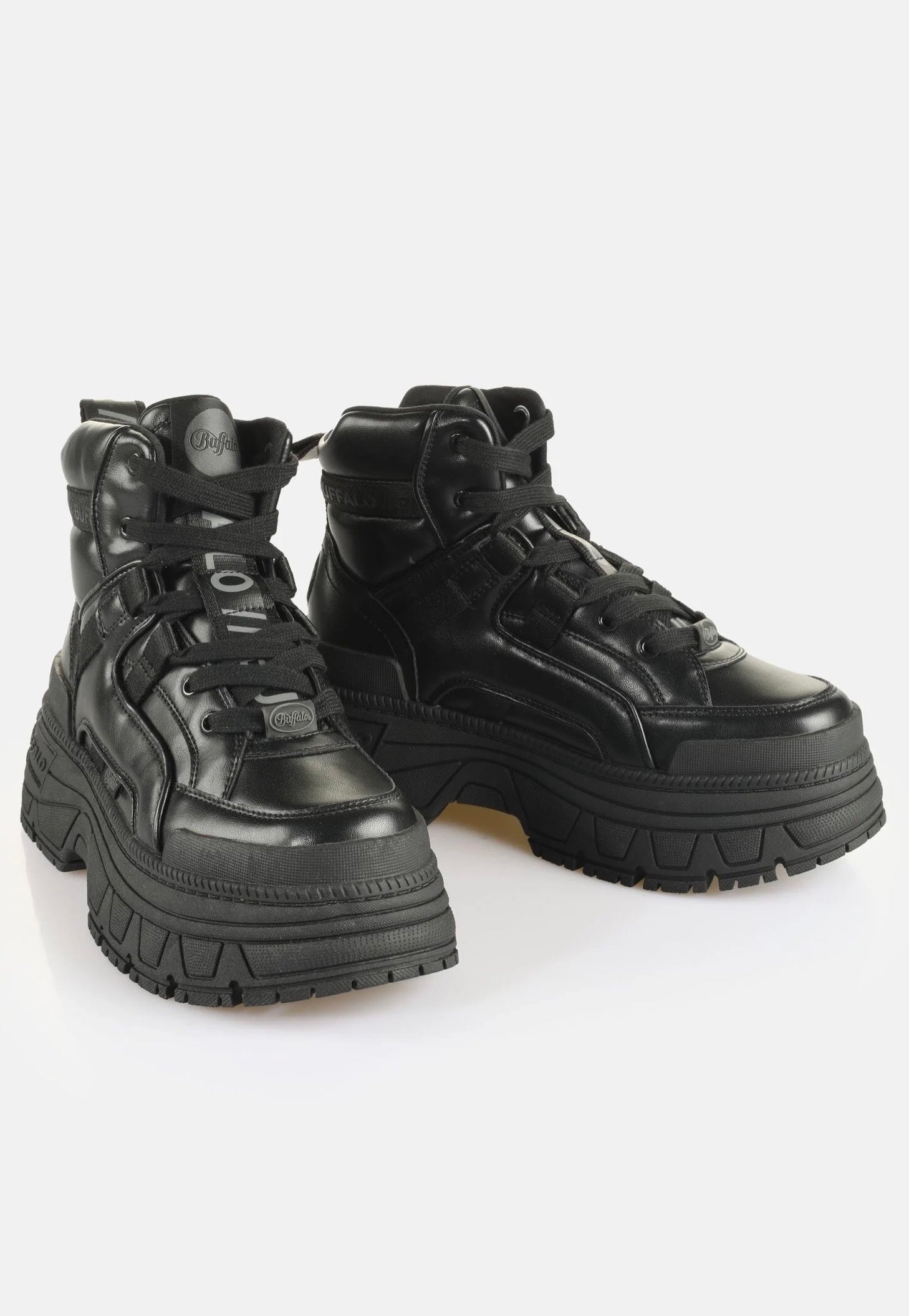 Buffalo - Fusion Hyb Mid Vegan Nappa Black - Girl Shoes Outlet Amazing Pice