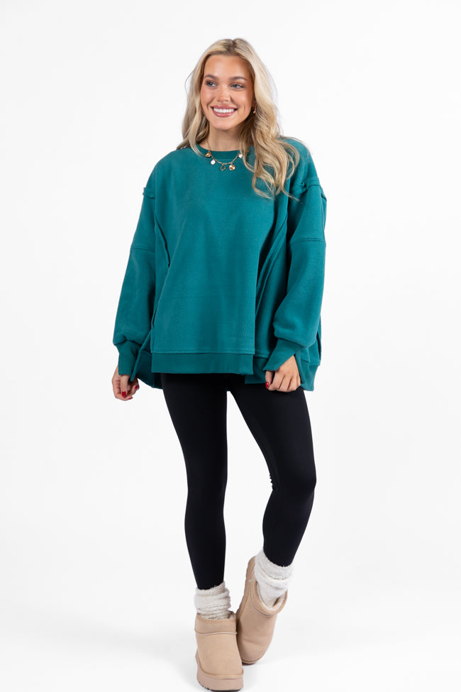 Scouted Out Jade Oversized Fleece Sweatshirt SALE 2025 Unisex Online