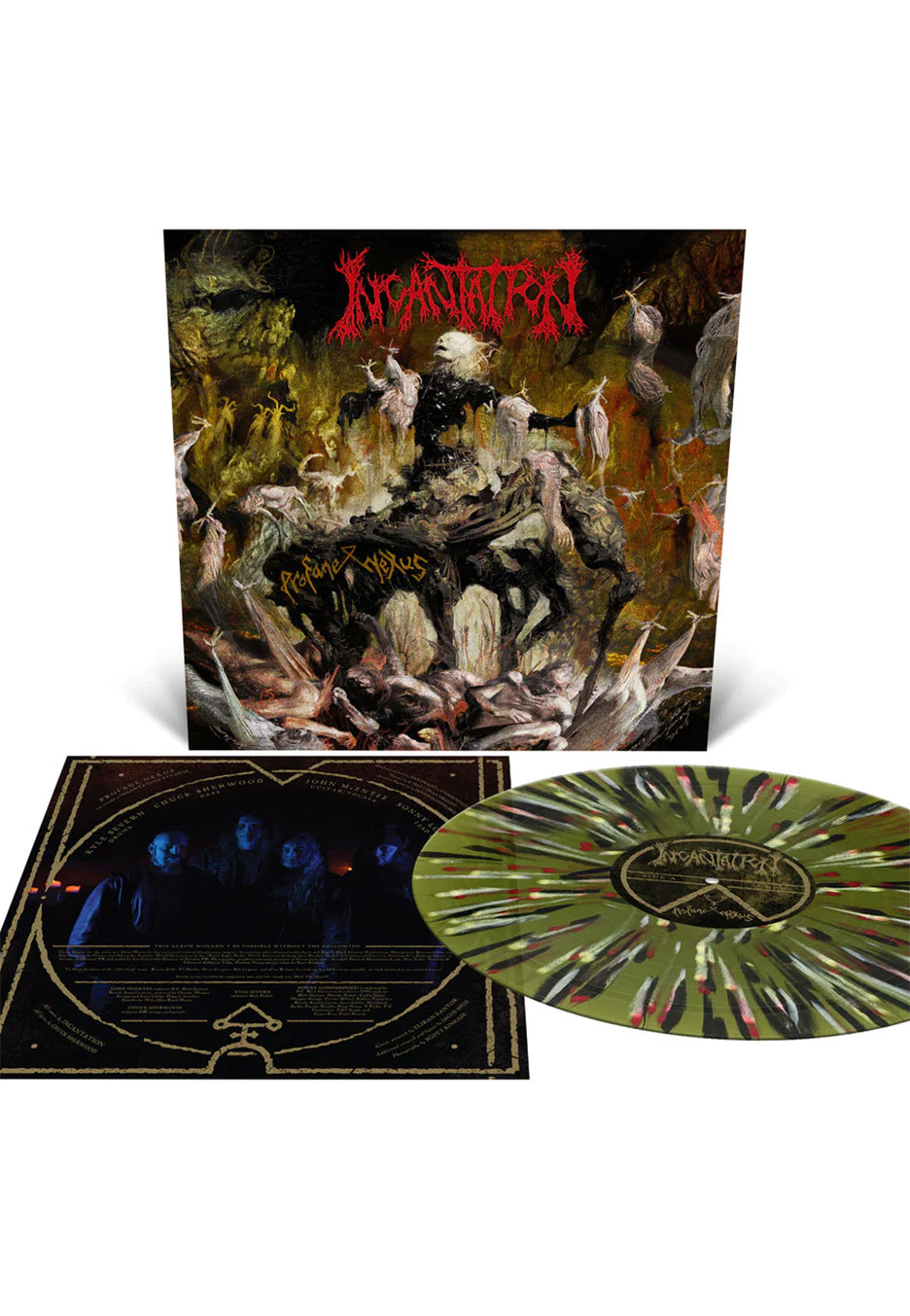 Incantation - Profane Nexus Swamp Green w/ Red/White/Black - Splattered Vinyl Cheap Sale Newest