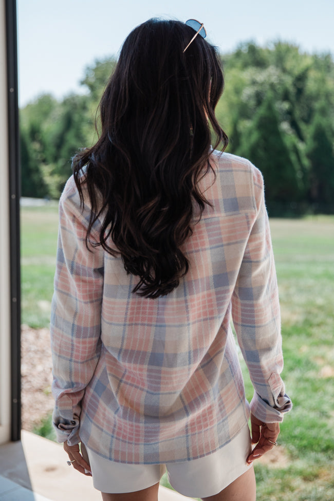 Nothing Bothers Me Blue and Pink Multi Plaid Shirt FINAL SALE Affordable Sale Online