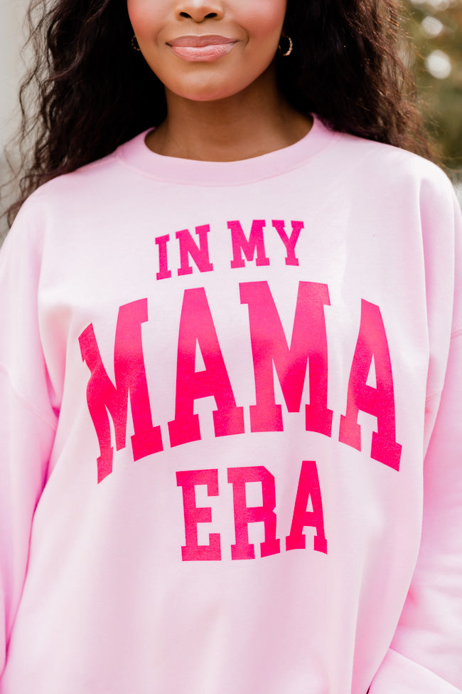 In My Mama Era Light Pink Oversized Graphic Sweatshirt High Quality For Sale