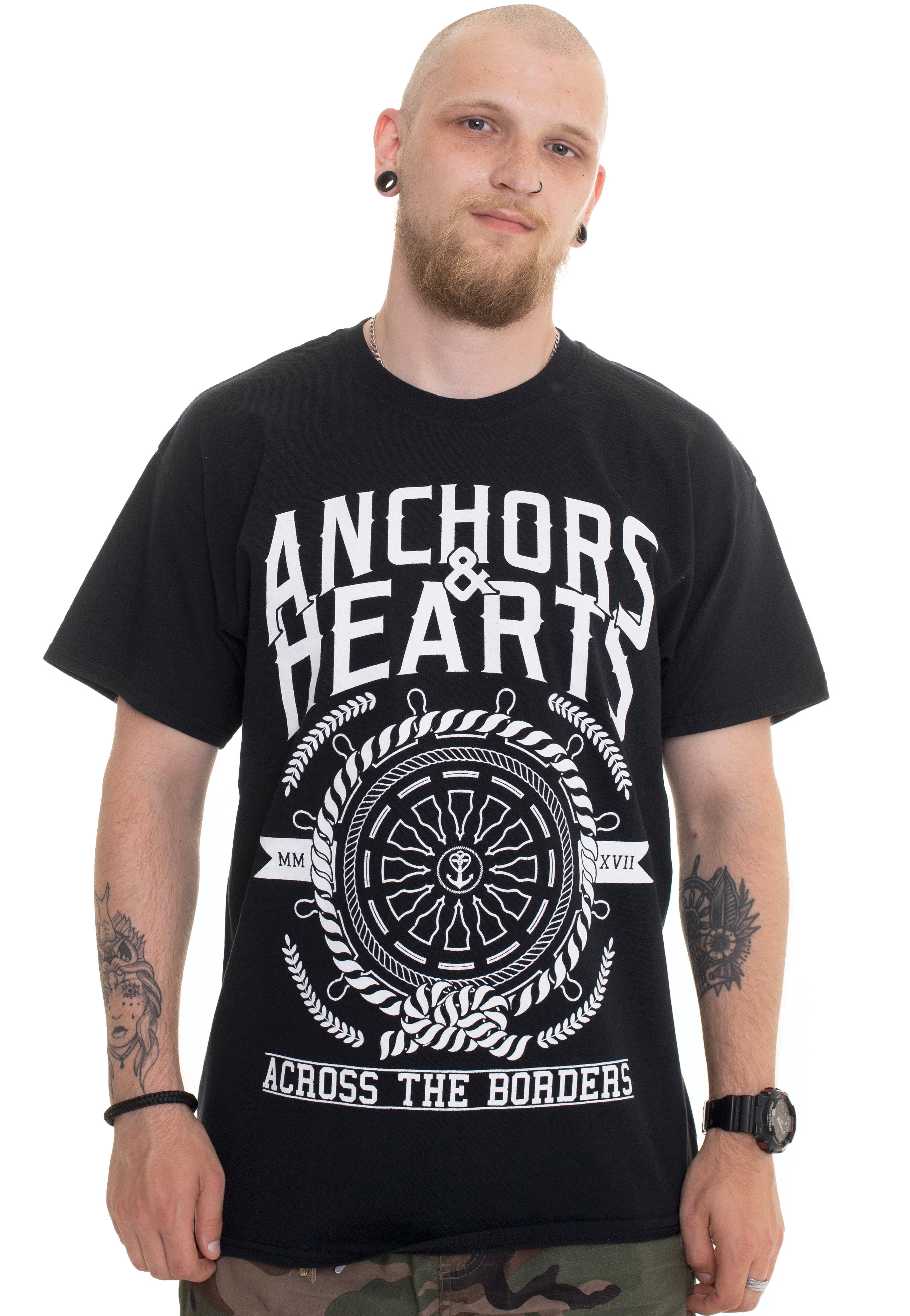 Anchors & Hearts - Across the Borders - T-Shirt Cheap Pice Store