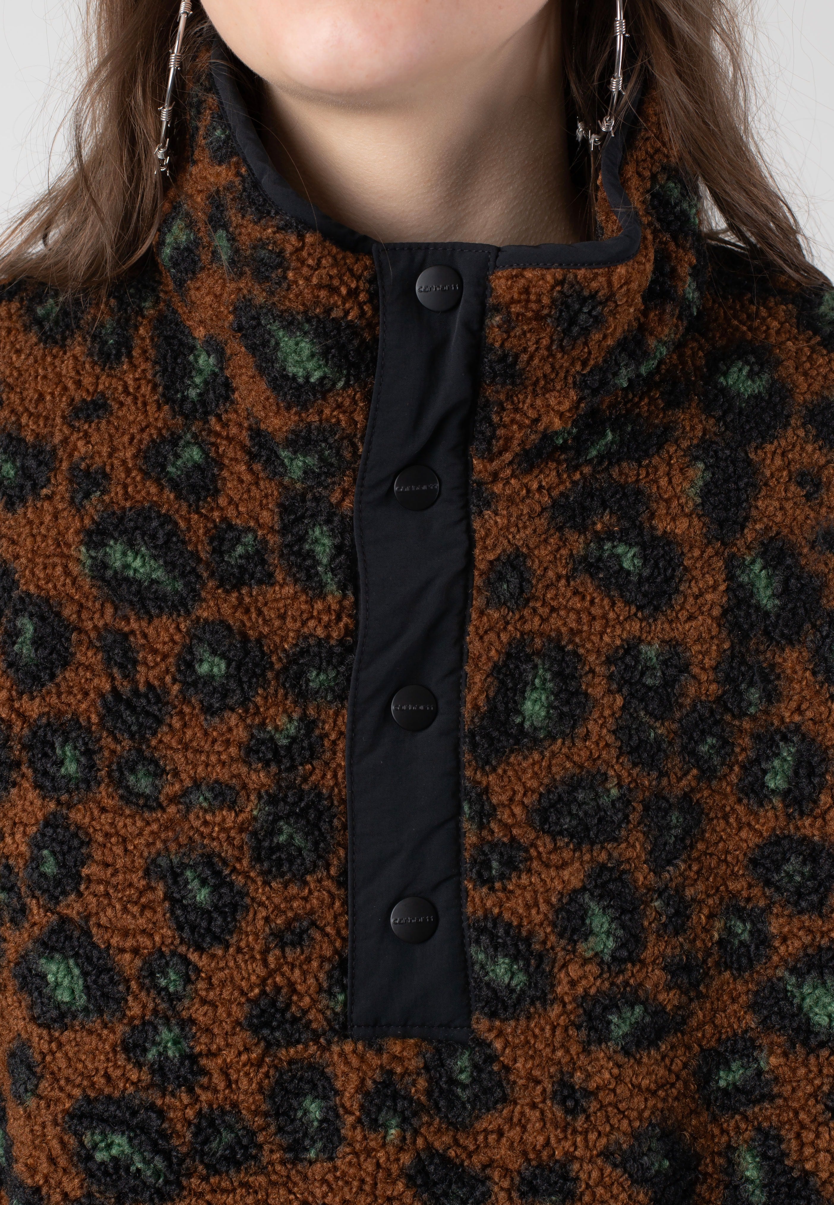 Carhartt WIP - W' Elliot High Neck Camo Leo Jacquard/Tamarind/Black - Jacket