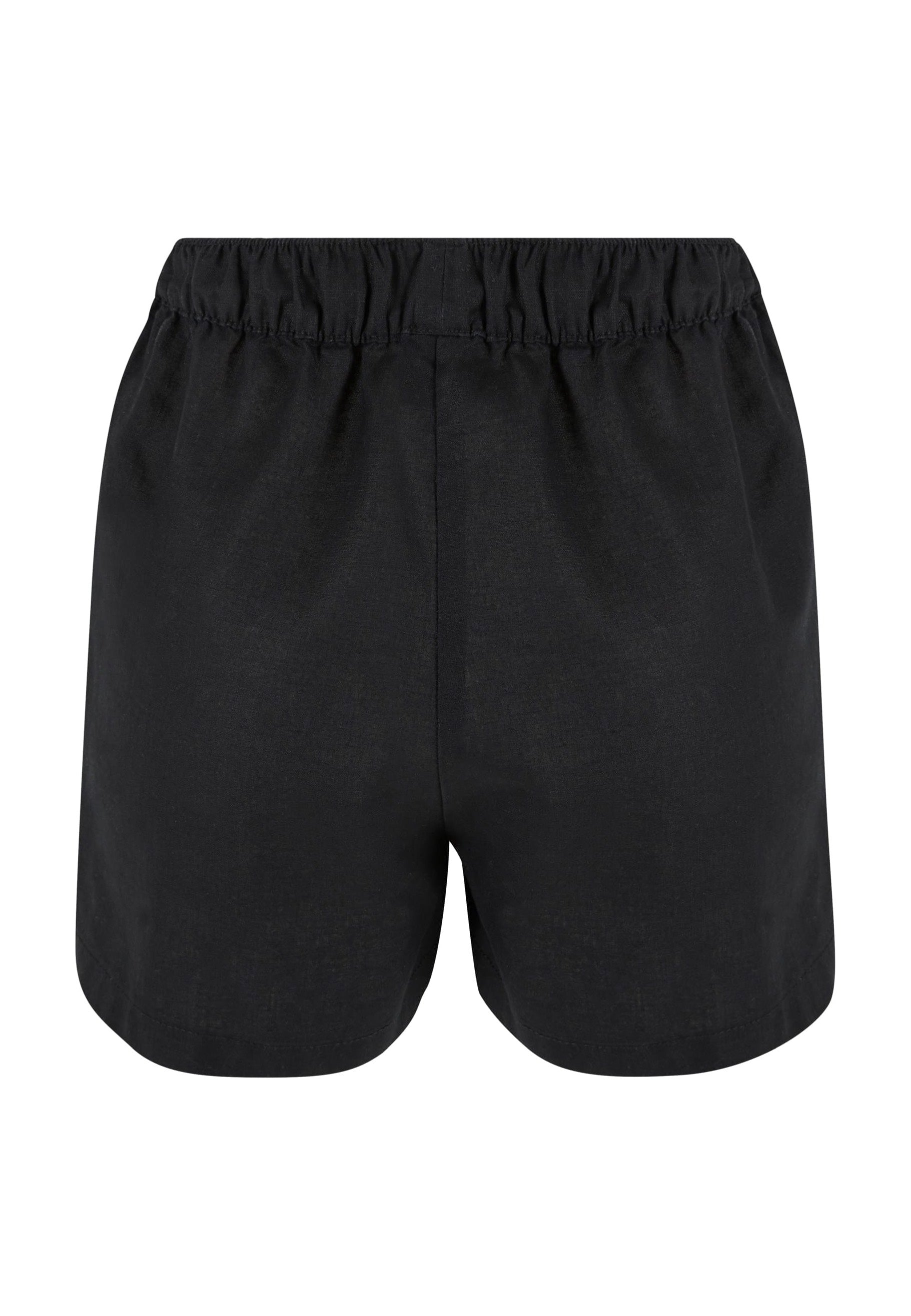 Urban Classics - Ladies Linen Mixed Black - Shorts Discounts