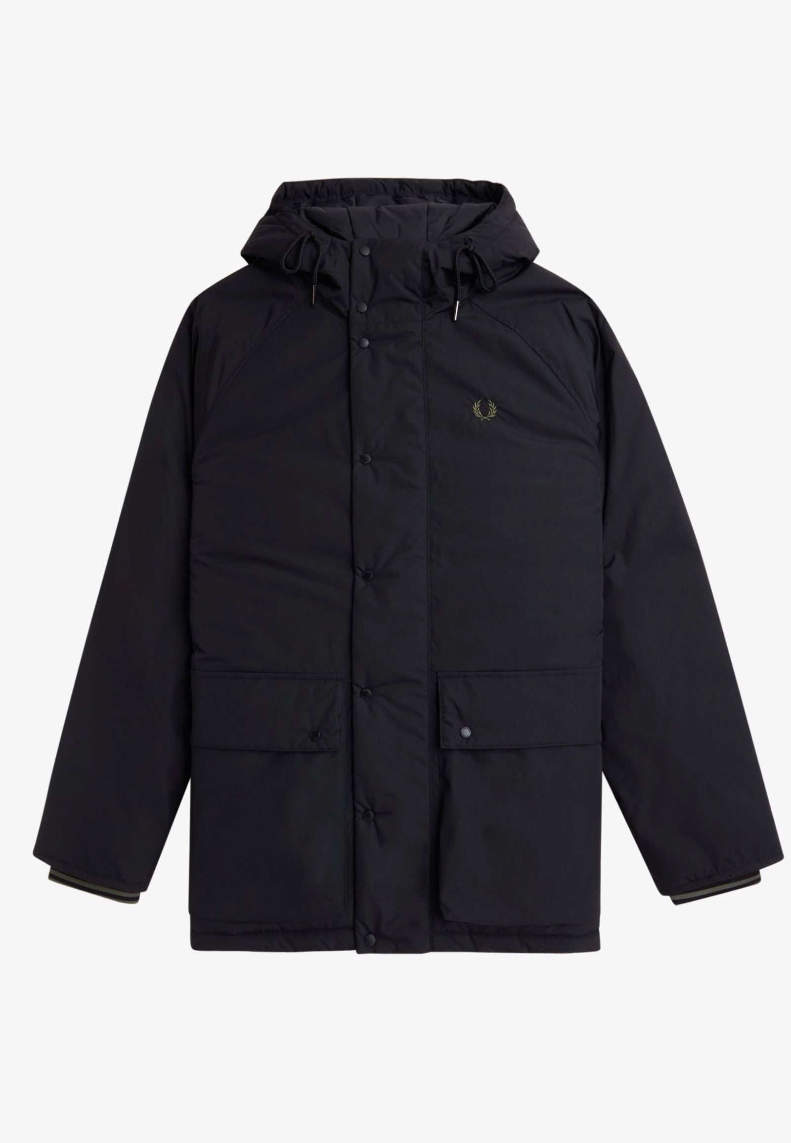 Fred Perry - Padded Zip Through Black - Jacket Buy Cheap Manchester