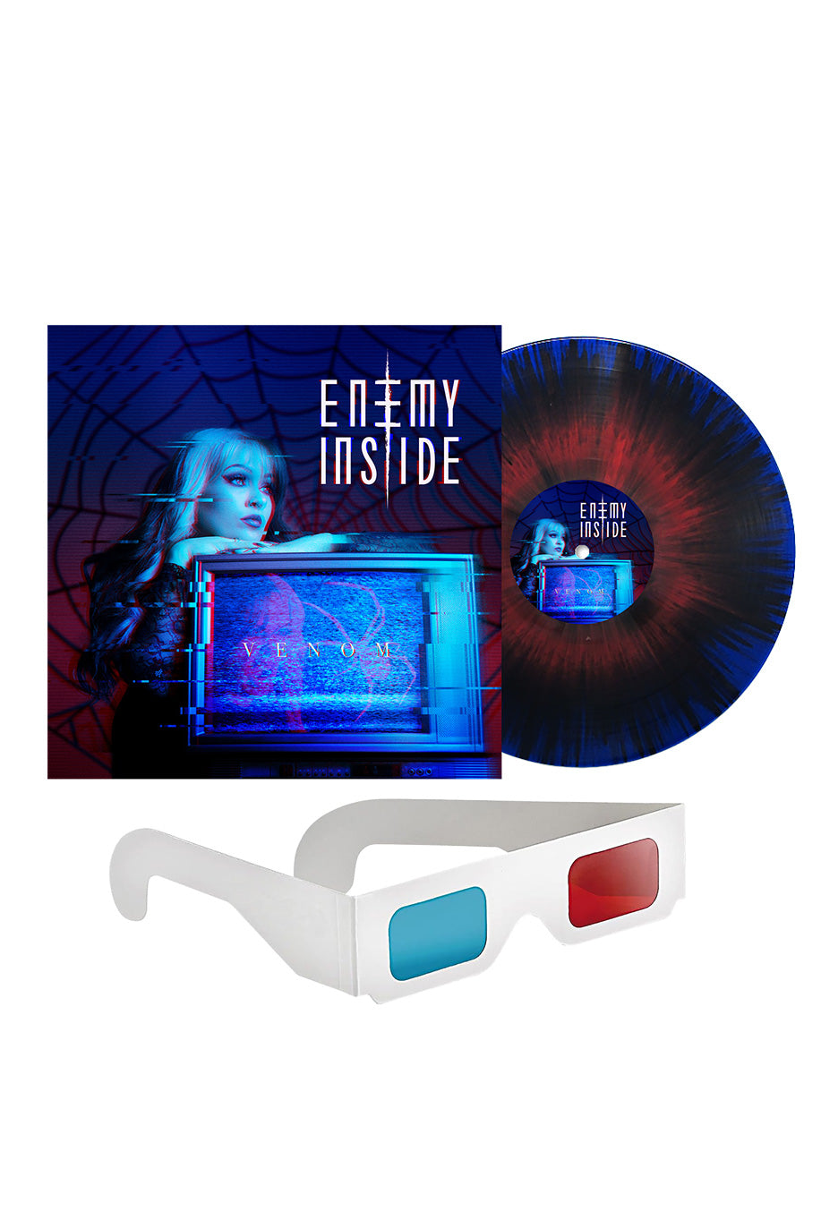 Enemy Inside - Venom Ltd. Blue/Red - Splattered Vinyl Cheapest Pice