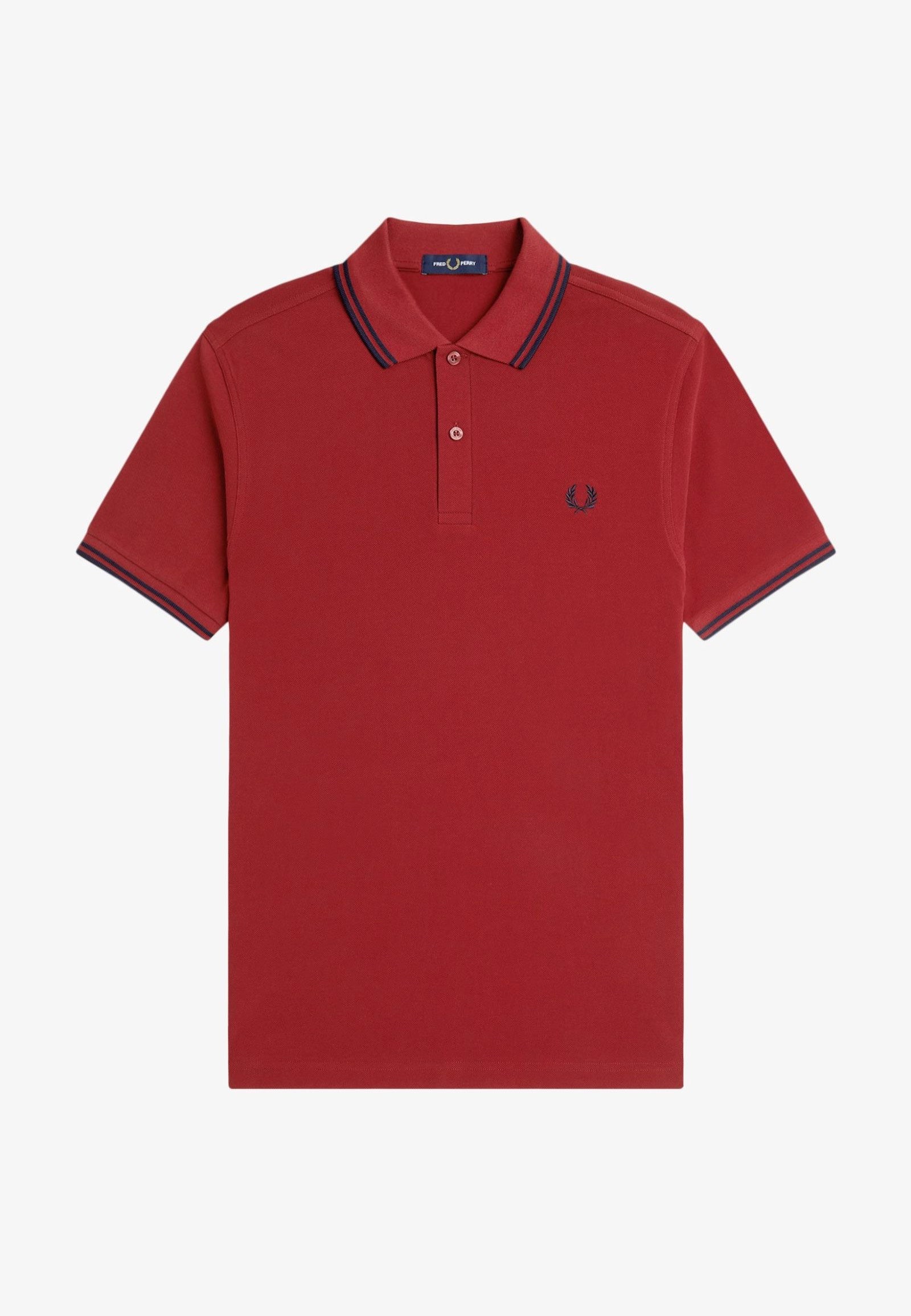 Fred Perry - Twin Tipped Burnt Red/Navy - Polo Best Wholesale Online