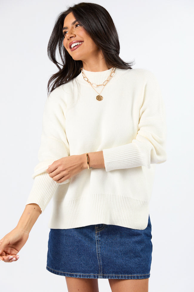 A Great Escape Ivory Oversized Sweater Sale Latest