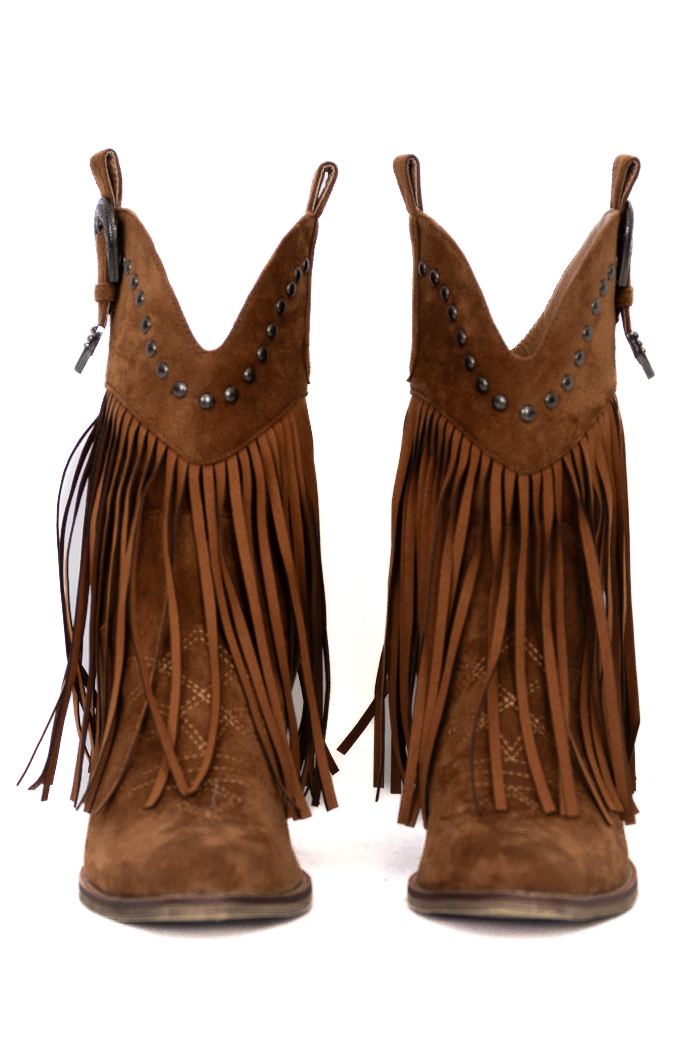 Jayde Camel Fringe Booties FINAL SALE Discount Explore