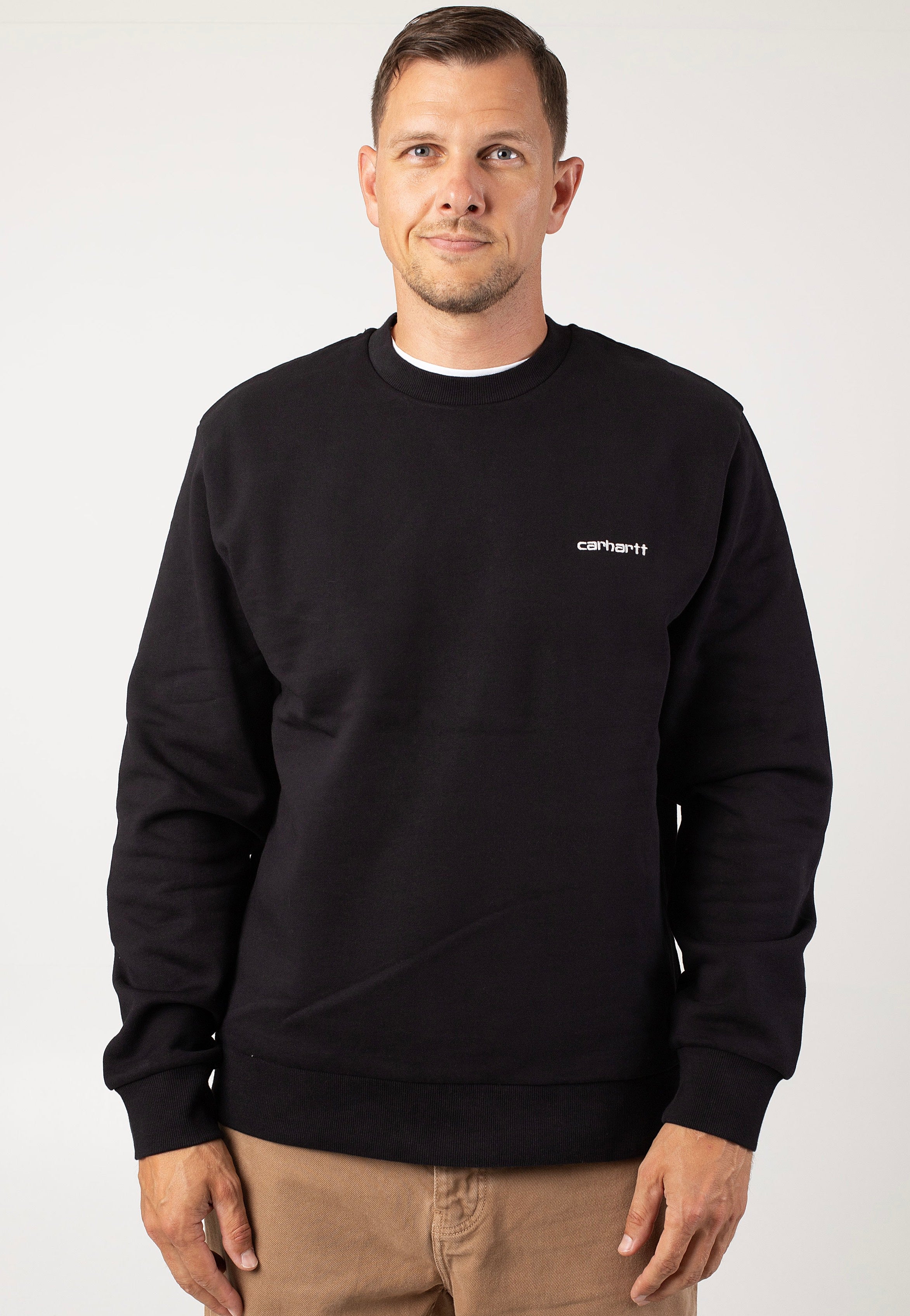 Carhartt WIP - Script Embroidery Black / White - Sweater Sale Footlocker Pictures