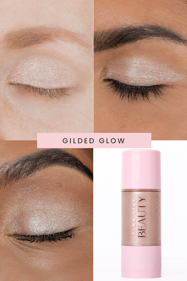 Pink Lily Beauty Radiant Bloom Eyeshadow Drops - Gilded Glow Enjoy Online