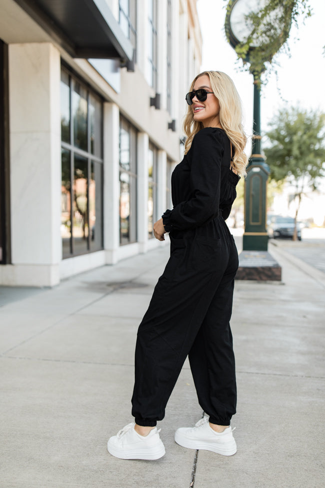 Bop Around Black Jogger Style Jumpsuit FINAL SALE Buy Cheap Best Store To Get