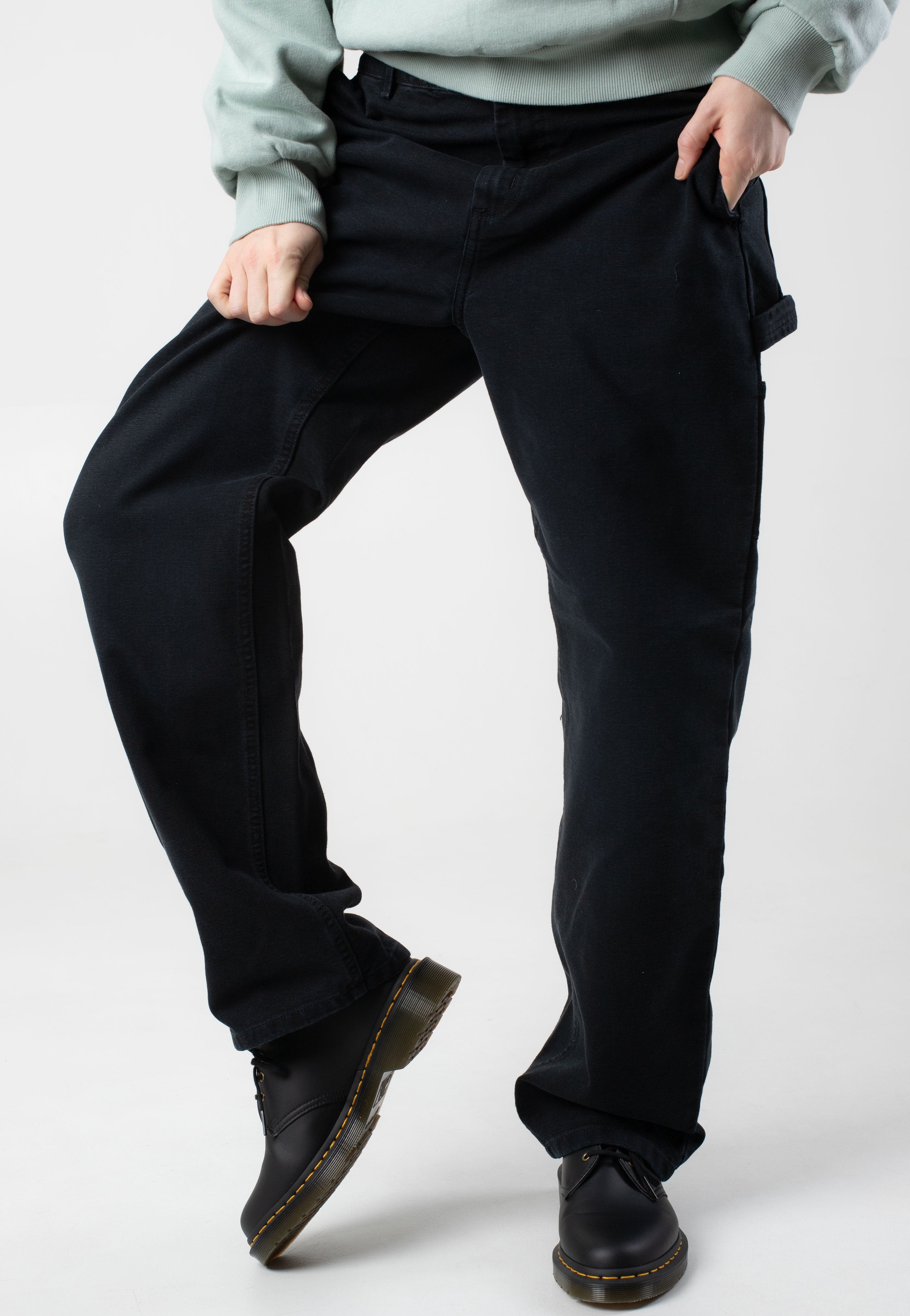 Carhartt WIP - W' Pierce Straight Stone Canvas Black - Pants