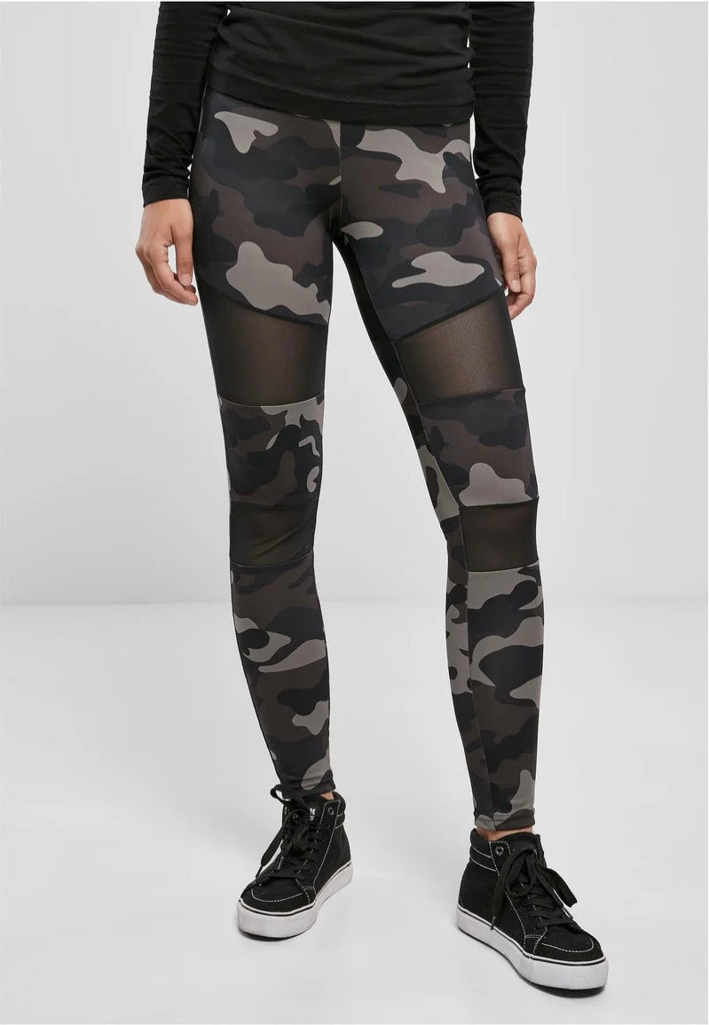 Urban Classics - Ladies Tech Mesh Darkcamo/Black - Leggings Pices Online