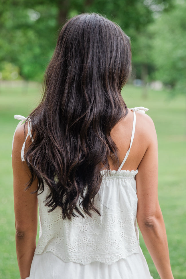 Dockside Dream White Crochet Detail Crop Top Classic For Sale