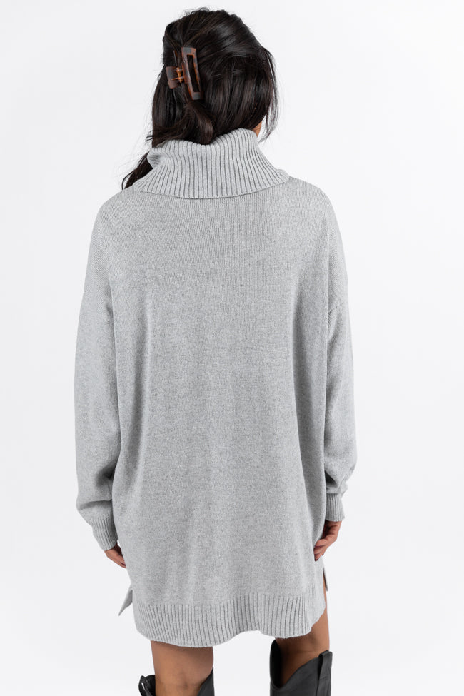 Changing Locations Grey Turtleneck Sweater Dress SALE Geniue Stockist Cheap Online